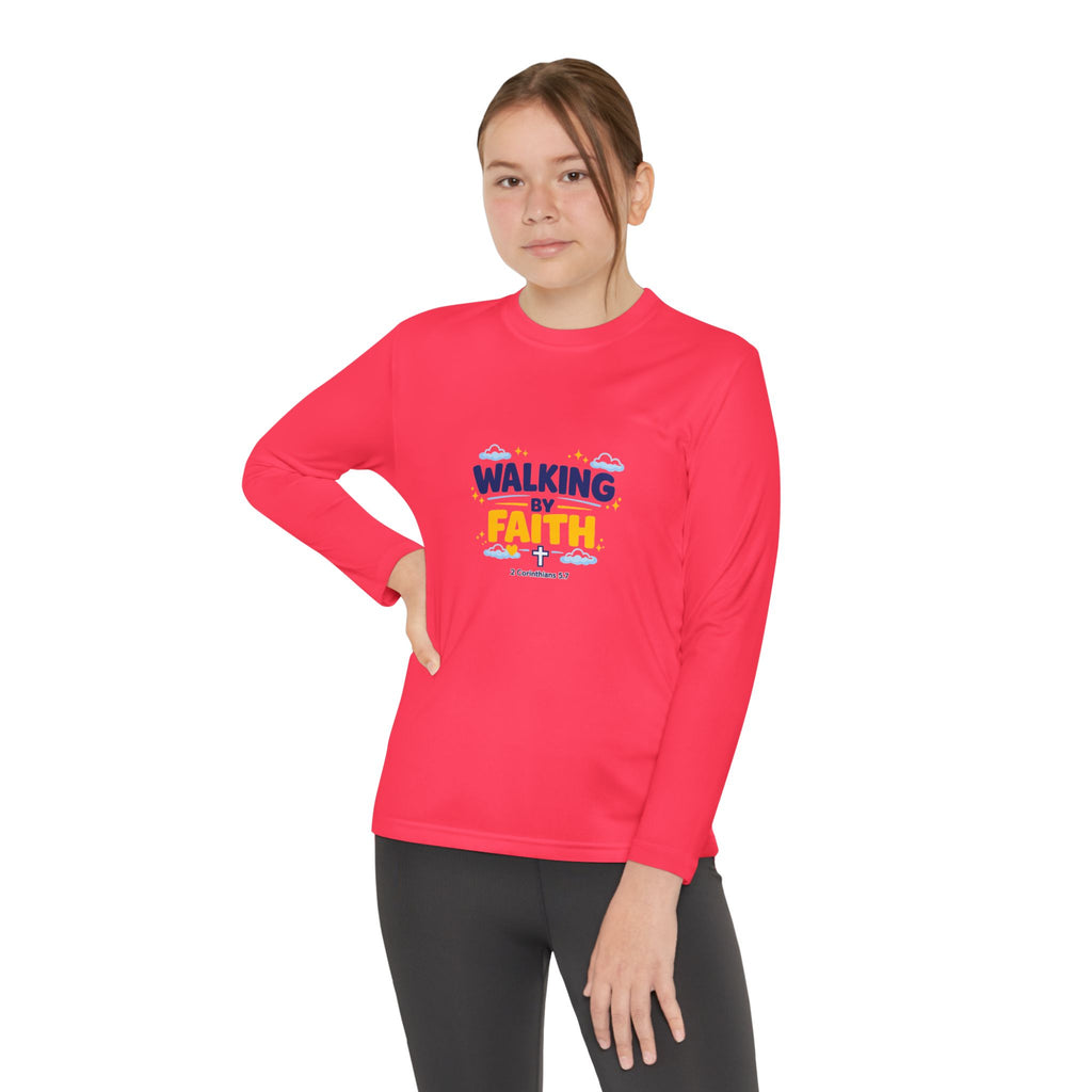 Walking by Faith Youth Long Sleeve Tee