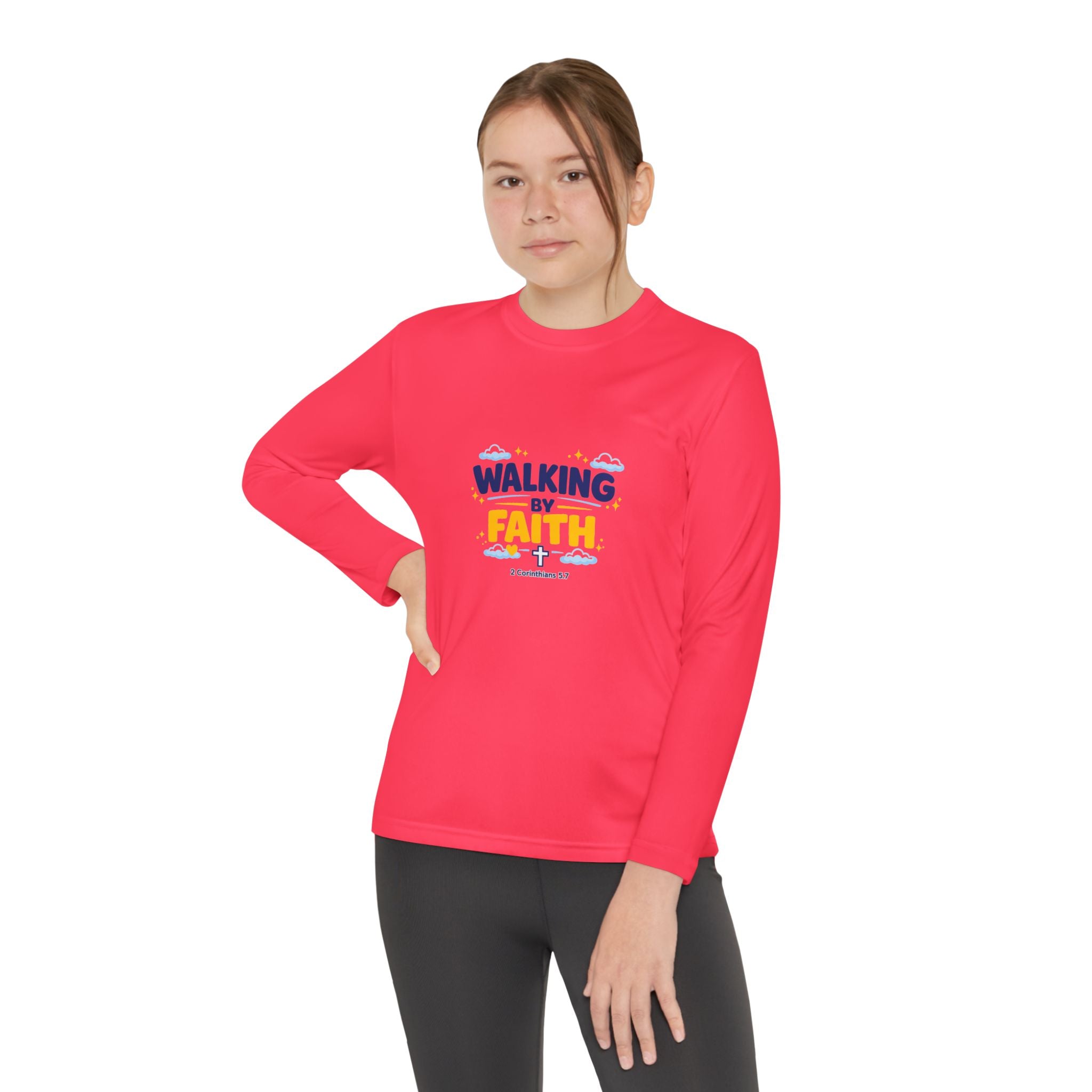 Walking by Faith Youth Long Sleeve Tee