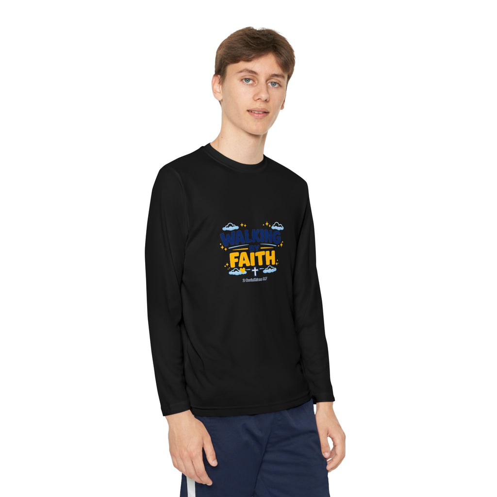 Walking by Faith Youth Long Sleeve Tee