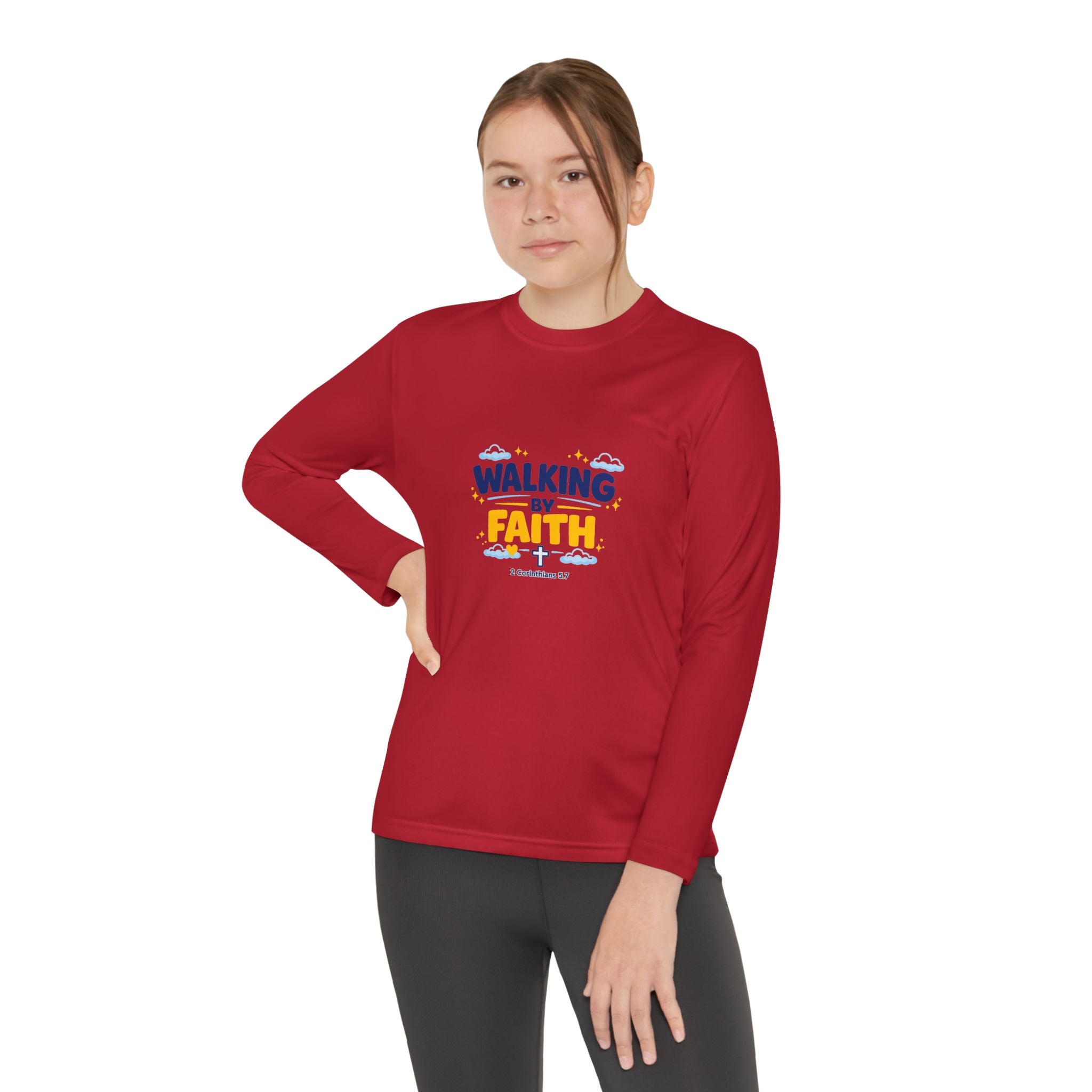 Walking by Faith Youth Long Sleeve Tee