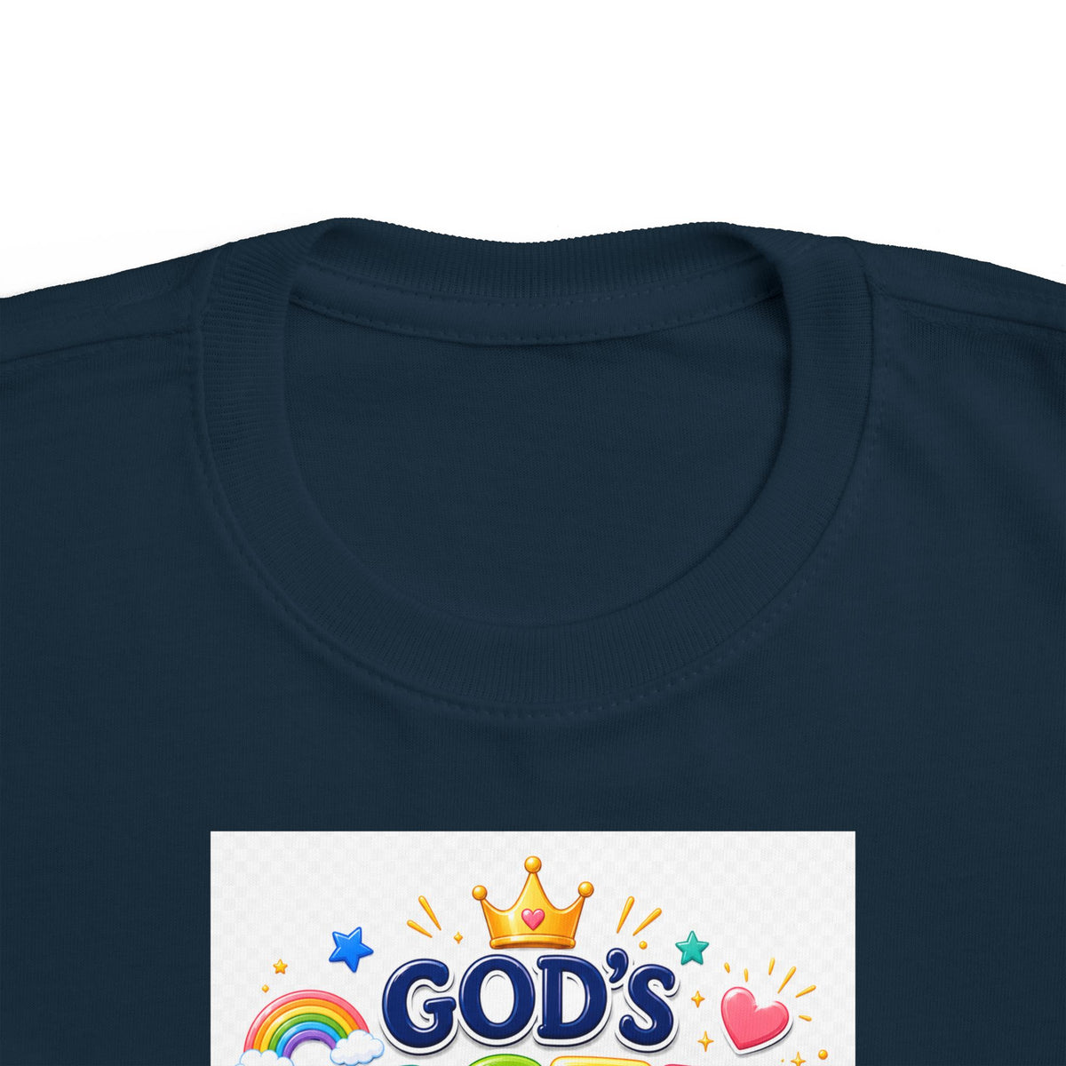 Christian Toddler T-Shirt – "God's Masterpiece" Ephesians 2:10 Colorful Kids Scripture Tee