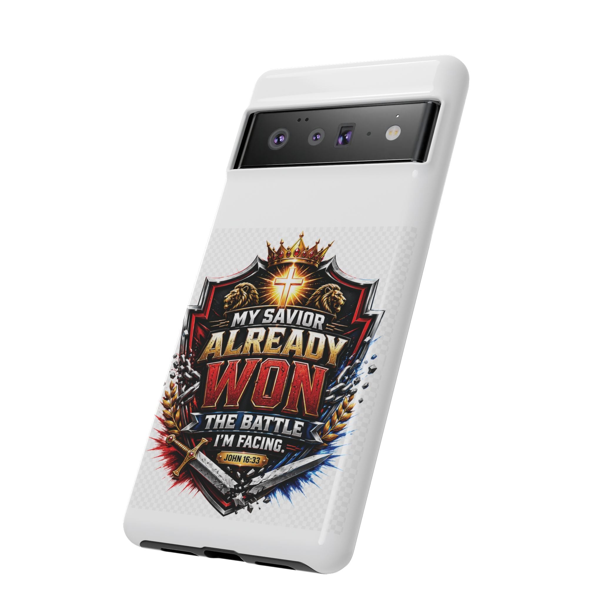 Phone Case - "My Savior Already Won" Christian Faith Protective Tough Case