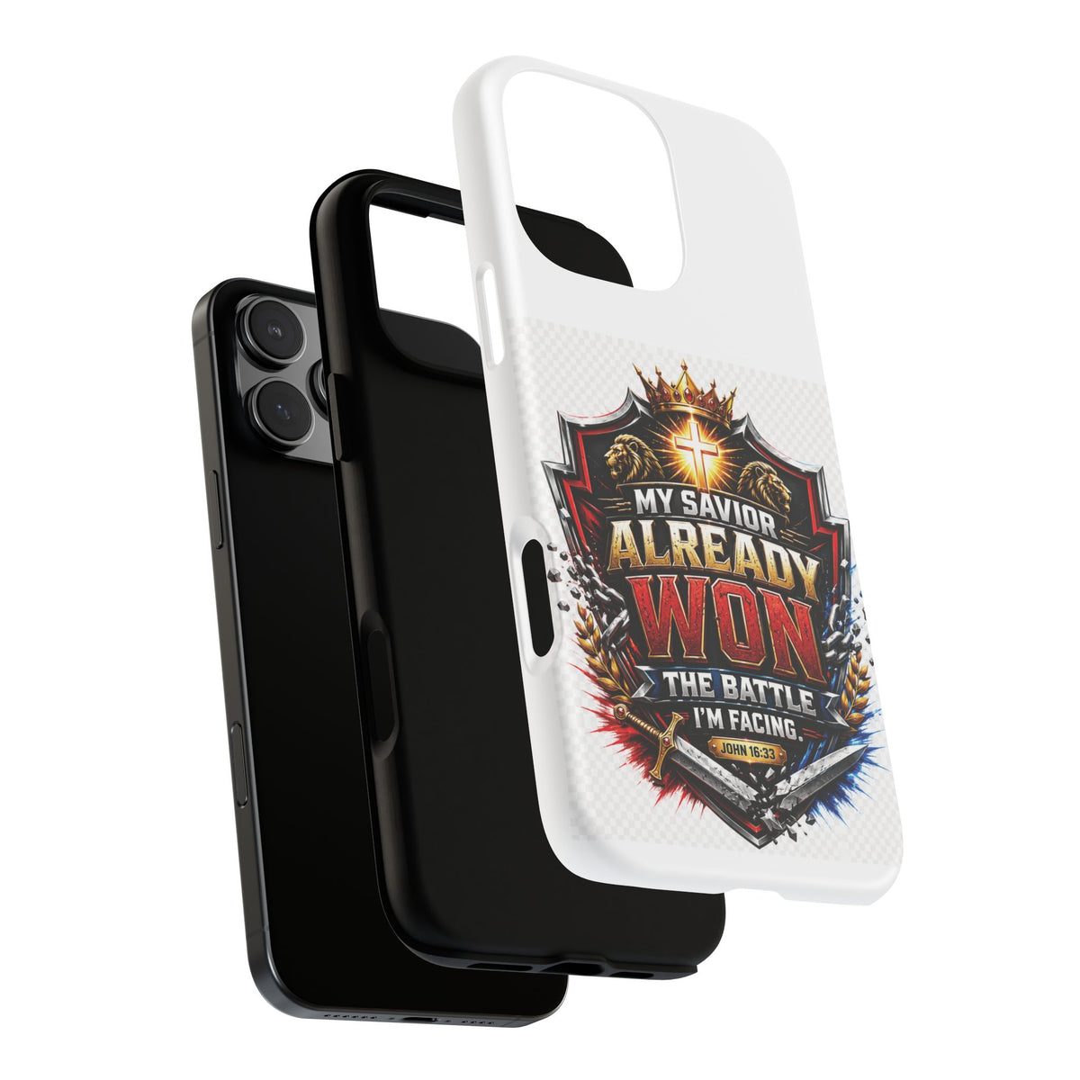 Phone Case - "My Savior Already Won" Christian Faith Protective Tough Case