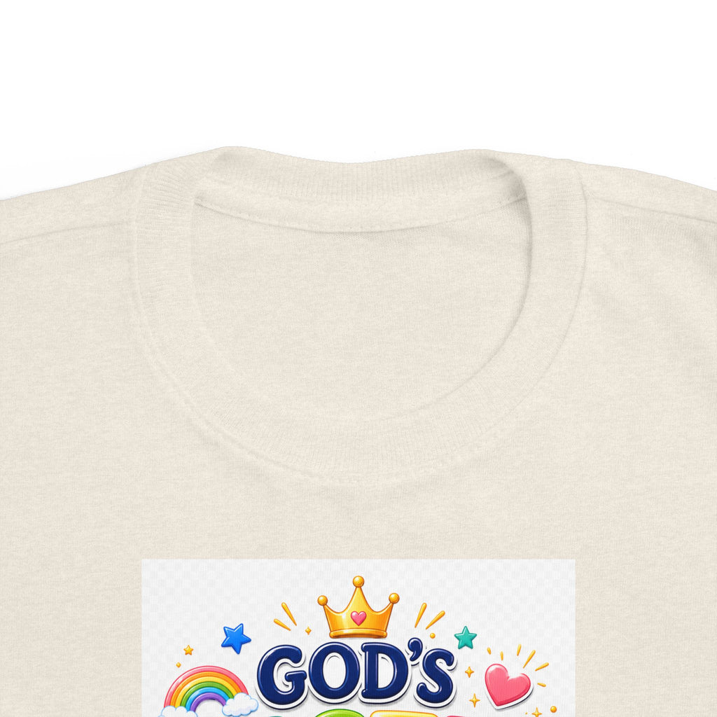 Christian Toddler T-Shirt – "God's Masterpiece" Ephesians 2:10 Colorful Kids Scripture Tee