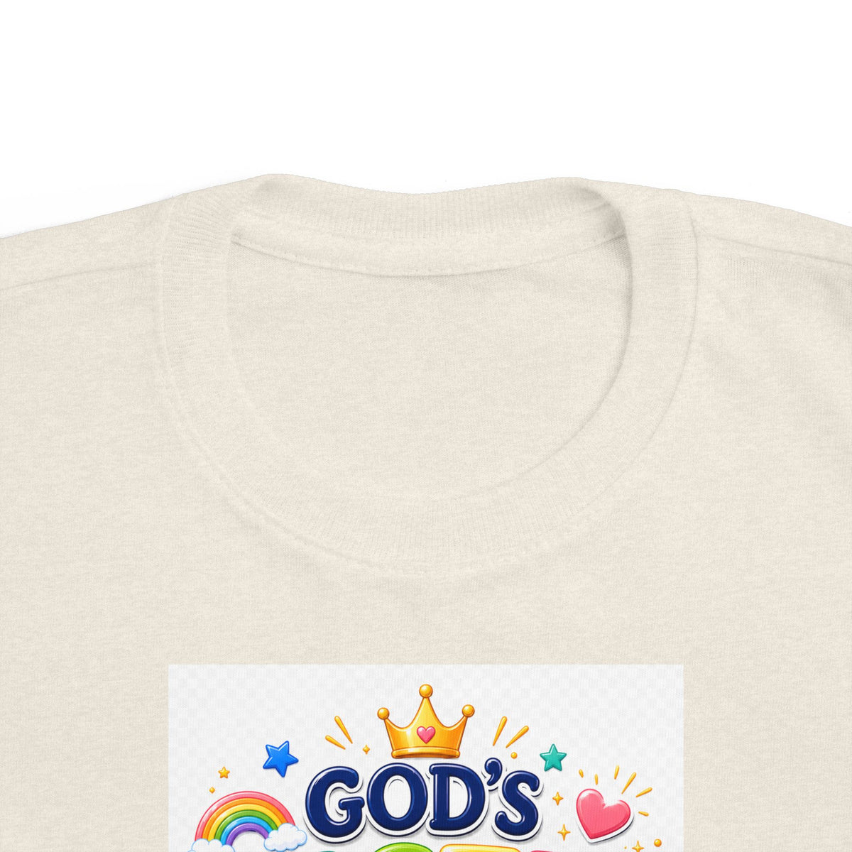 Christian Toddler T-Shirt – "God's Masterpiece" Ephesians 2:10 Colorful Kids Scripture Tee