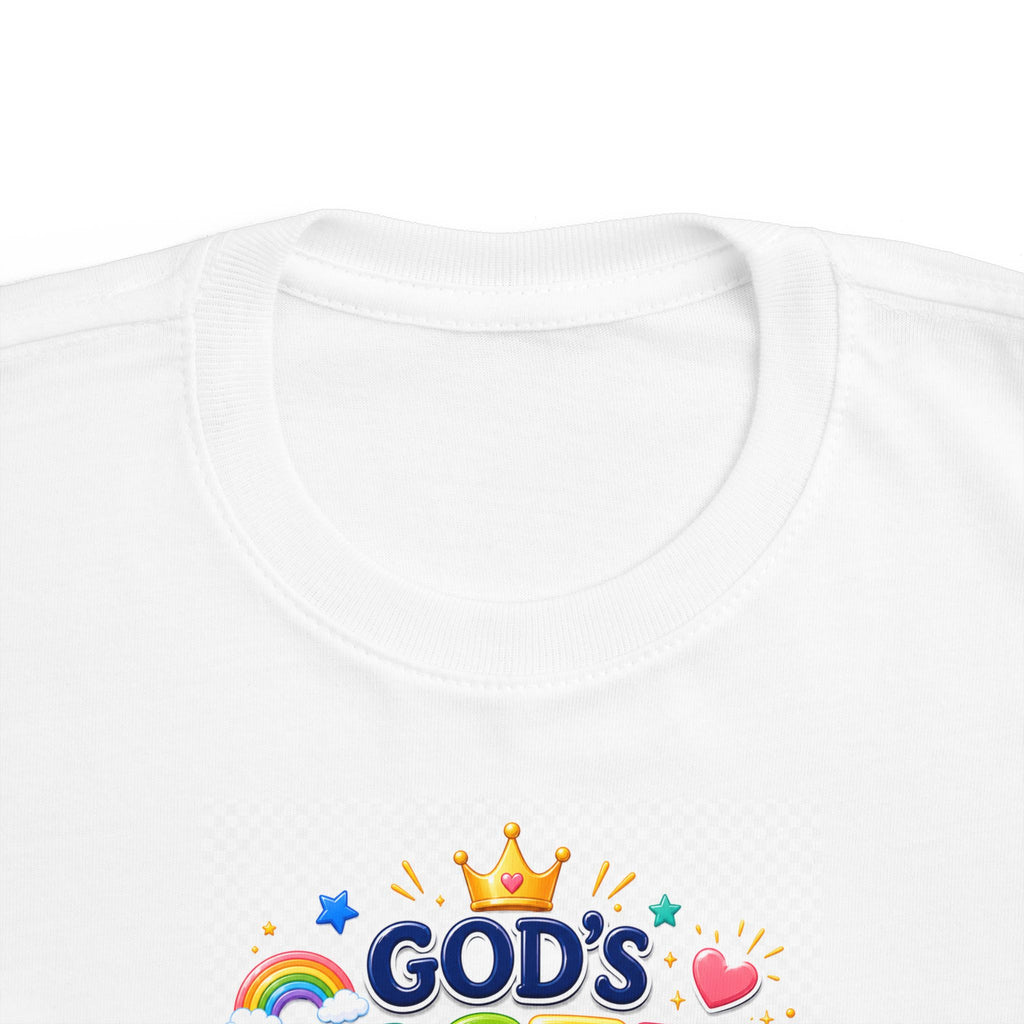 Christian Toddler T-Shirt – "God's Masterpiece" Ephesians 2:10 Colorful Kids Scripture Tee