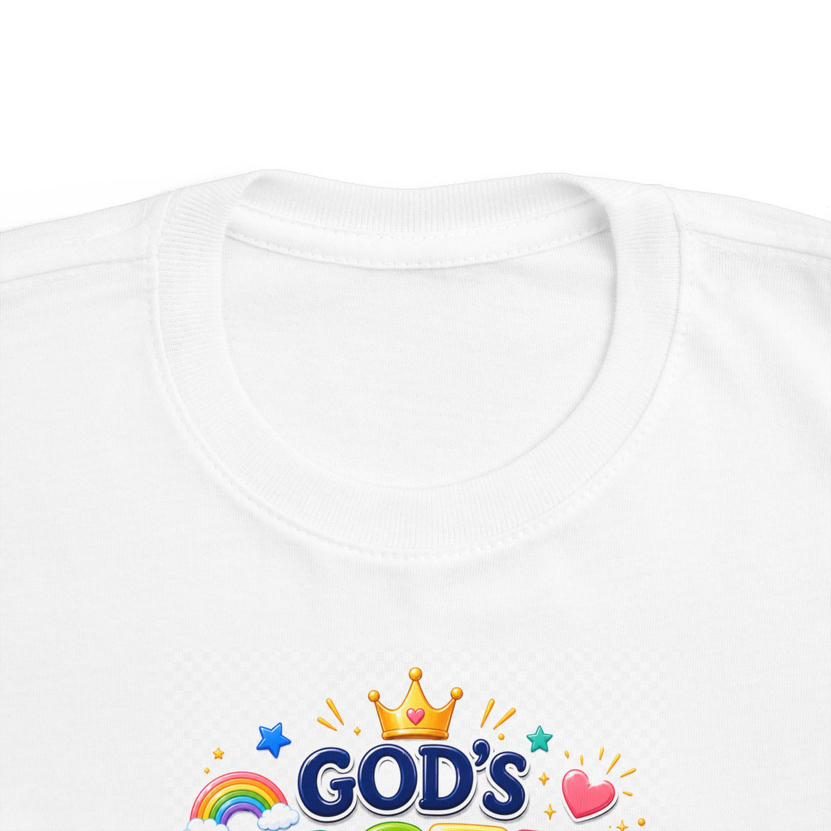 Christian Toddler T-Shirt – "God's Masterpiece" Ephesians 2:10 Colorful Kids Scripture Tee