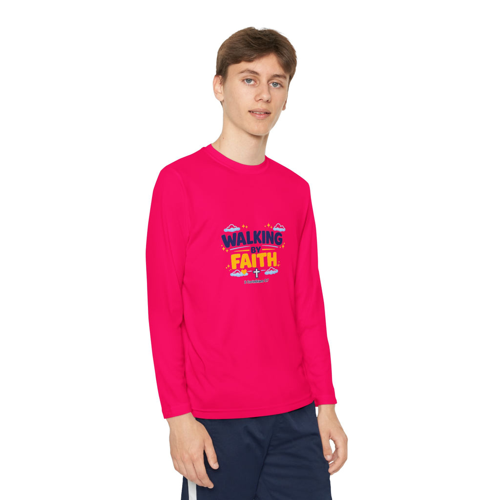 Walking by Faith Youth Long Sleeve Tee