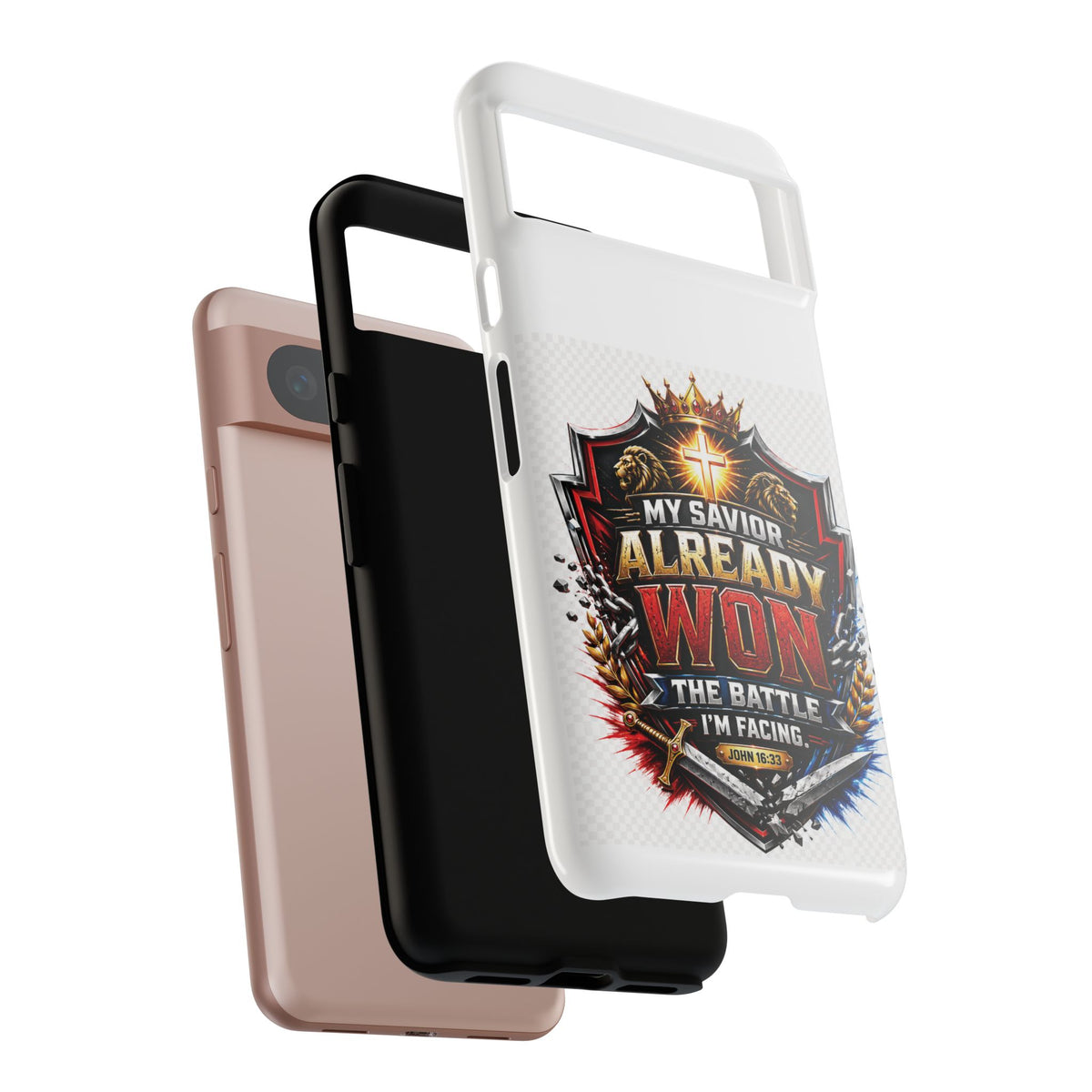 Phone Case - "My Savior Already Won" Christian Faith Protective Tough Case