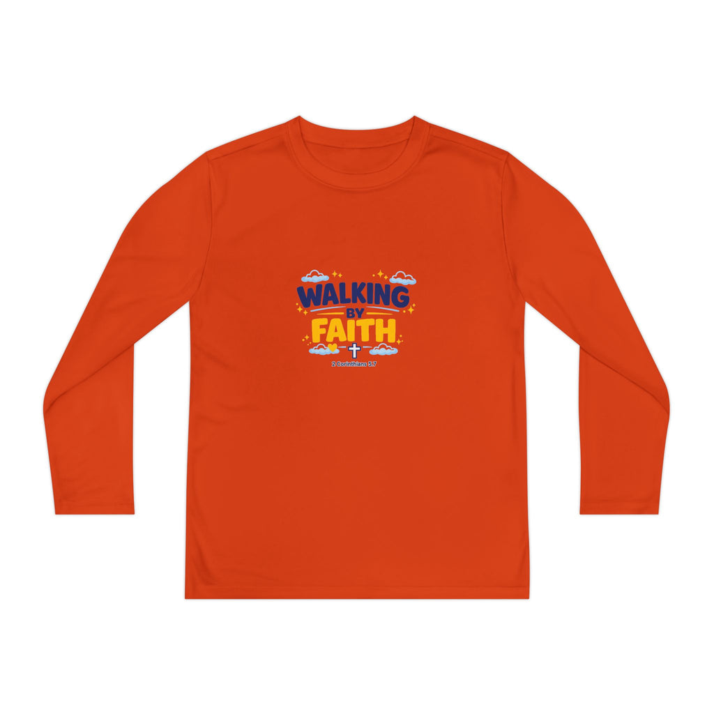 Walking by Faith Youth Long Sleeve Tee