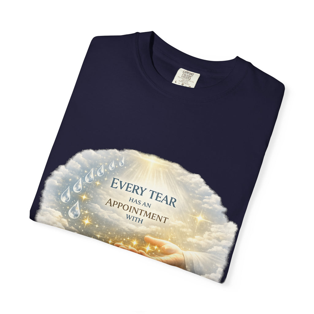 Christian Inspirational T-Shirt – "Every Tear Has an Appointment with God's Hand" Faith Graphic Tee