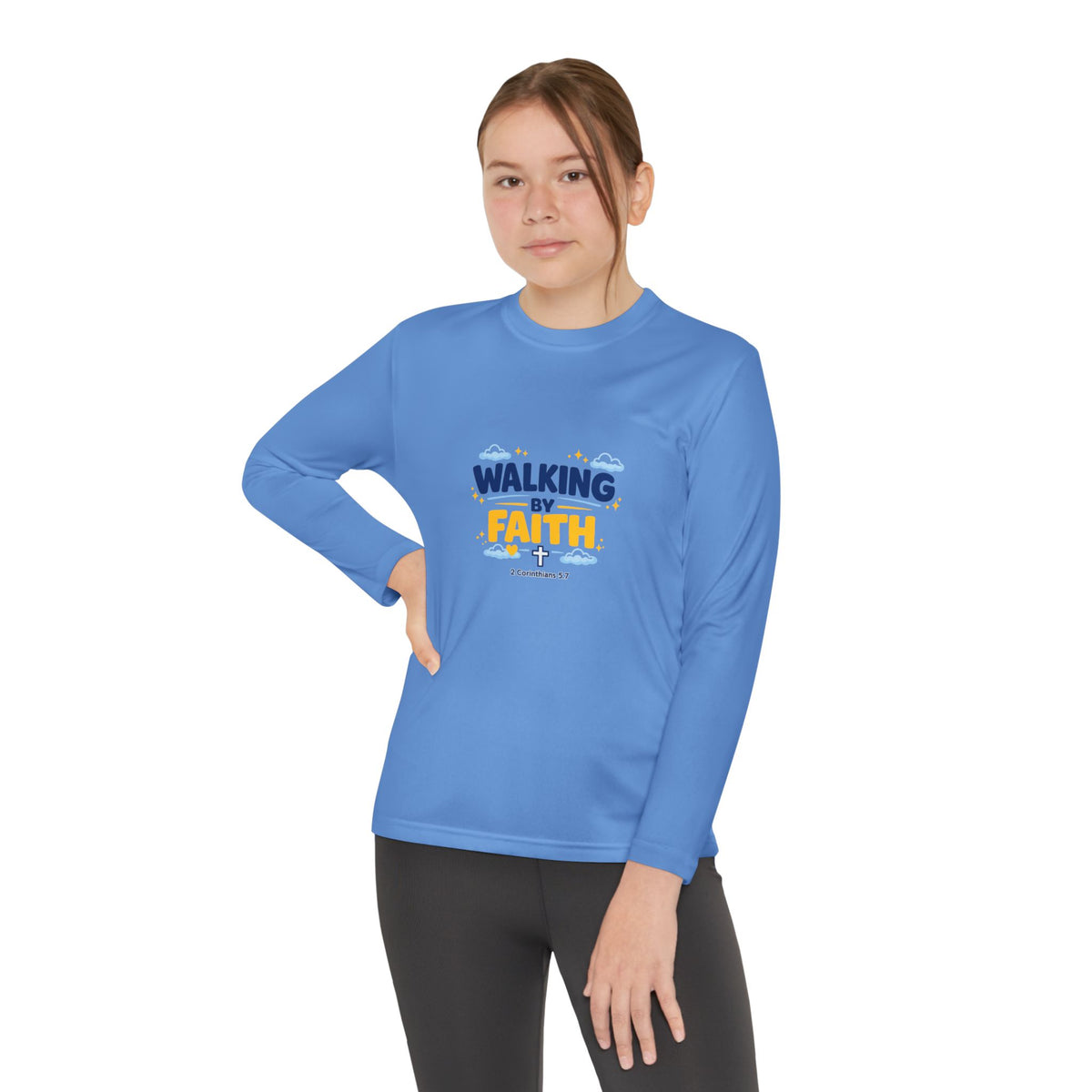 Walking by Faith Youth Long Sleeve Tee