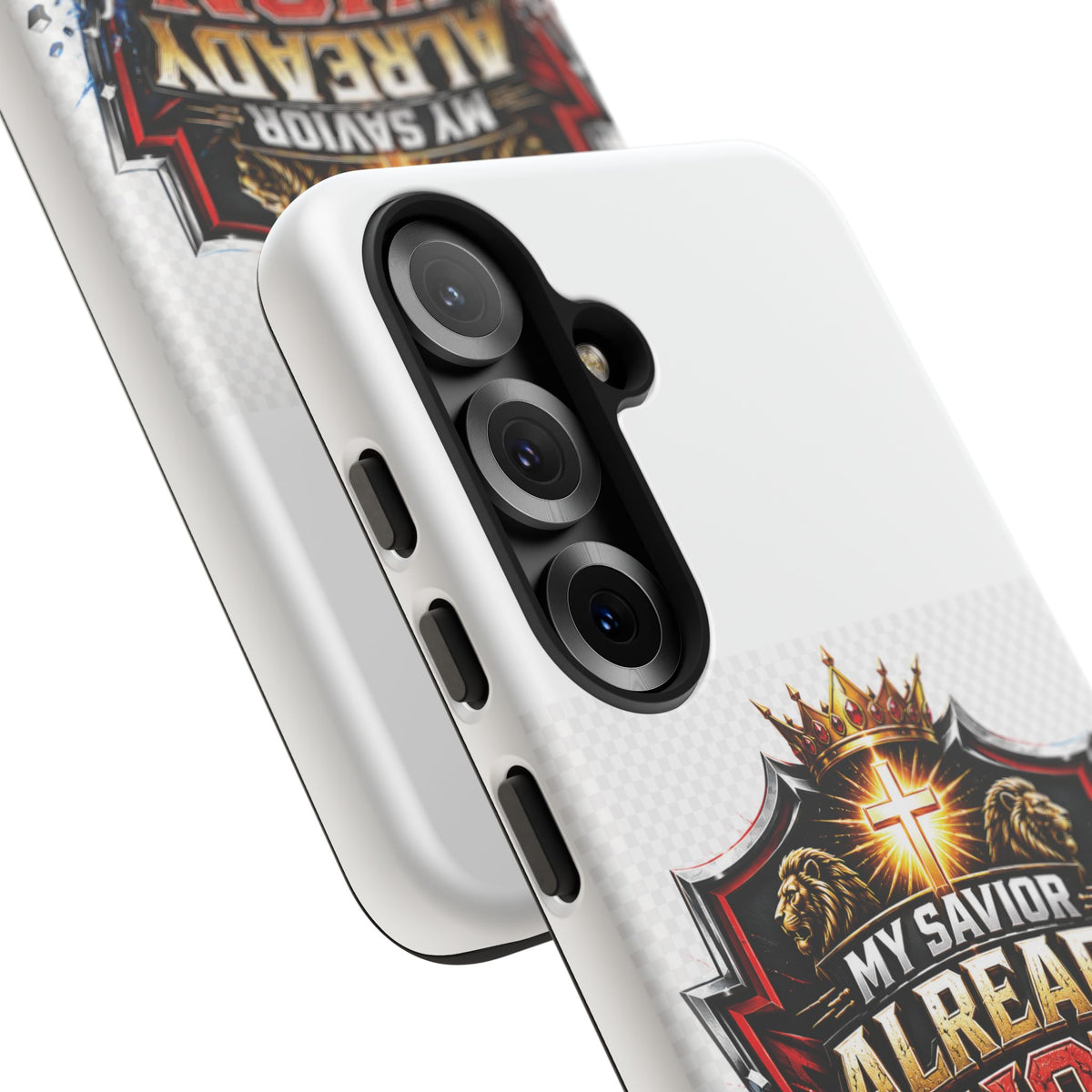 Phone Case - "My Savior Already Won" Christian Faith Protective Tough Case