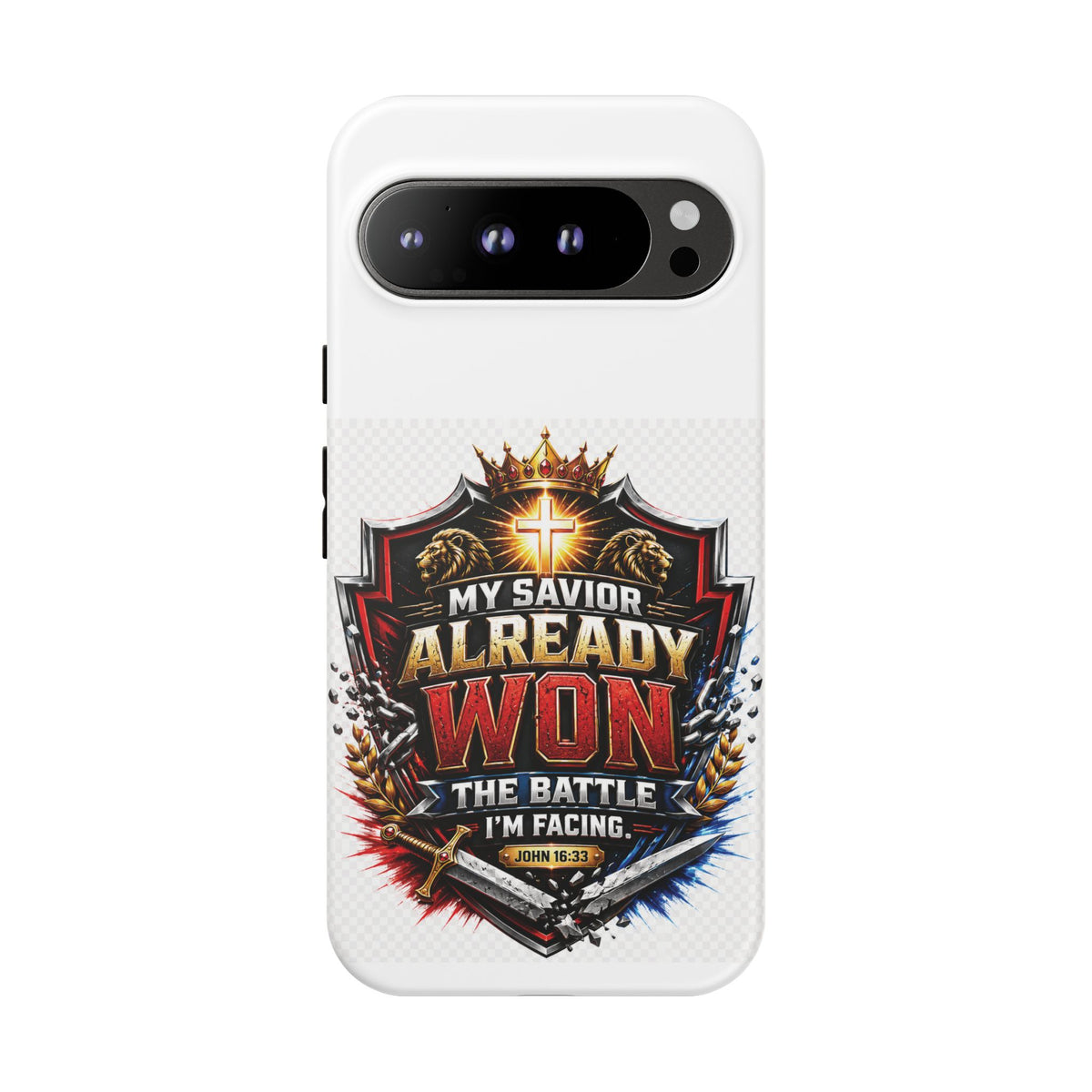 Phone Case - "My Savior Already Won" Christian Faith Protective Tough Case