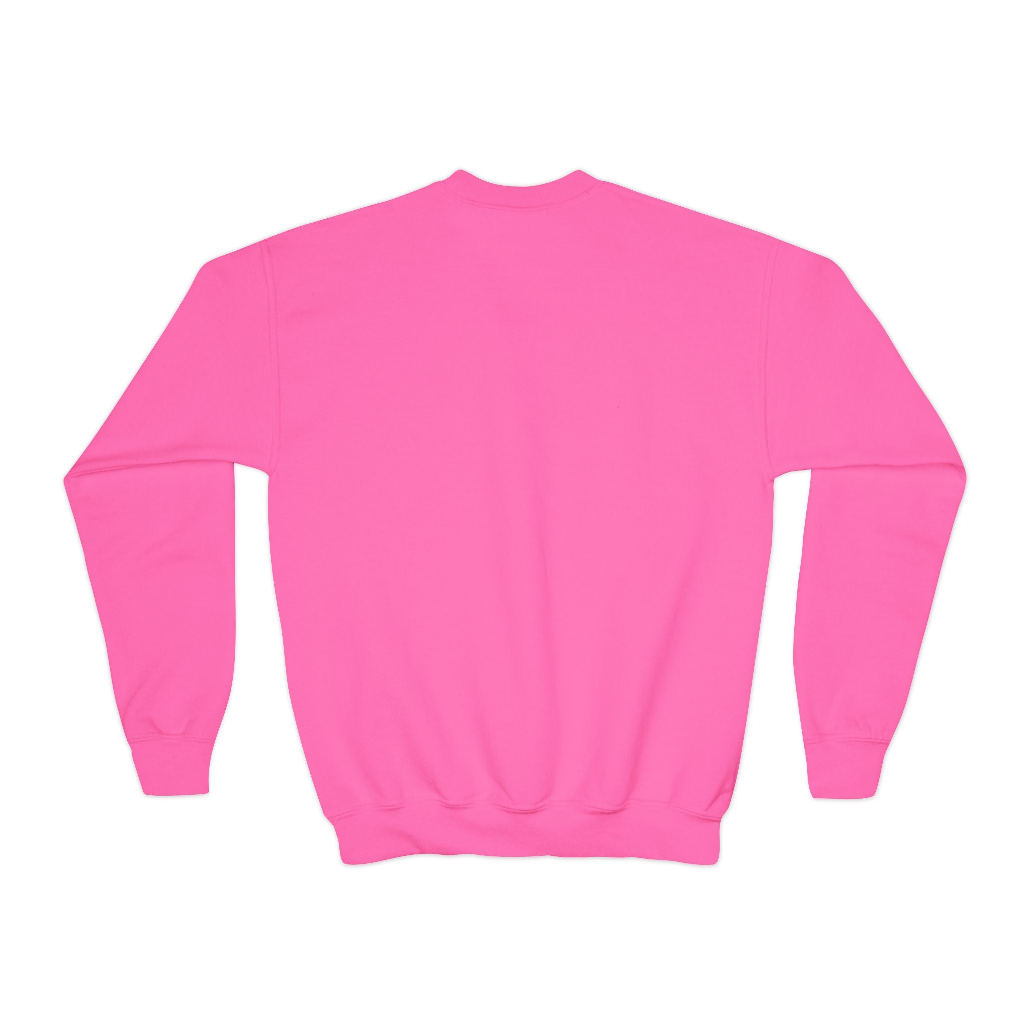 Christian Kids Crewneck Sweatshirt – "The Joy of the Lord Is My Strength" Colorful Floral Faith Pullover