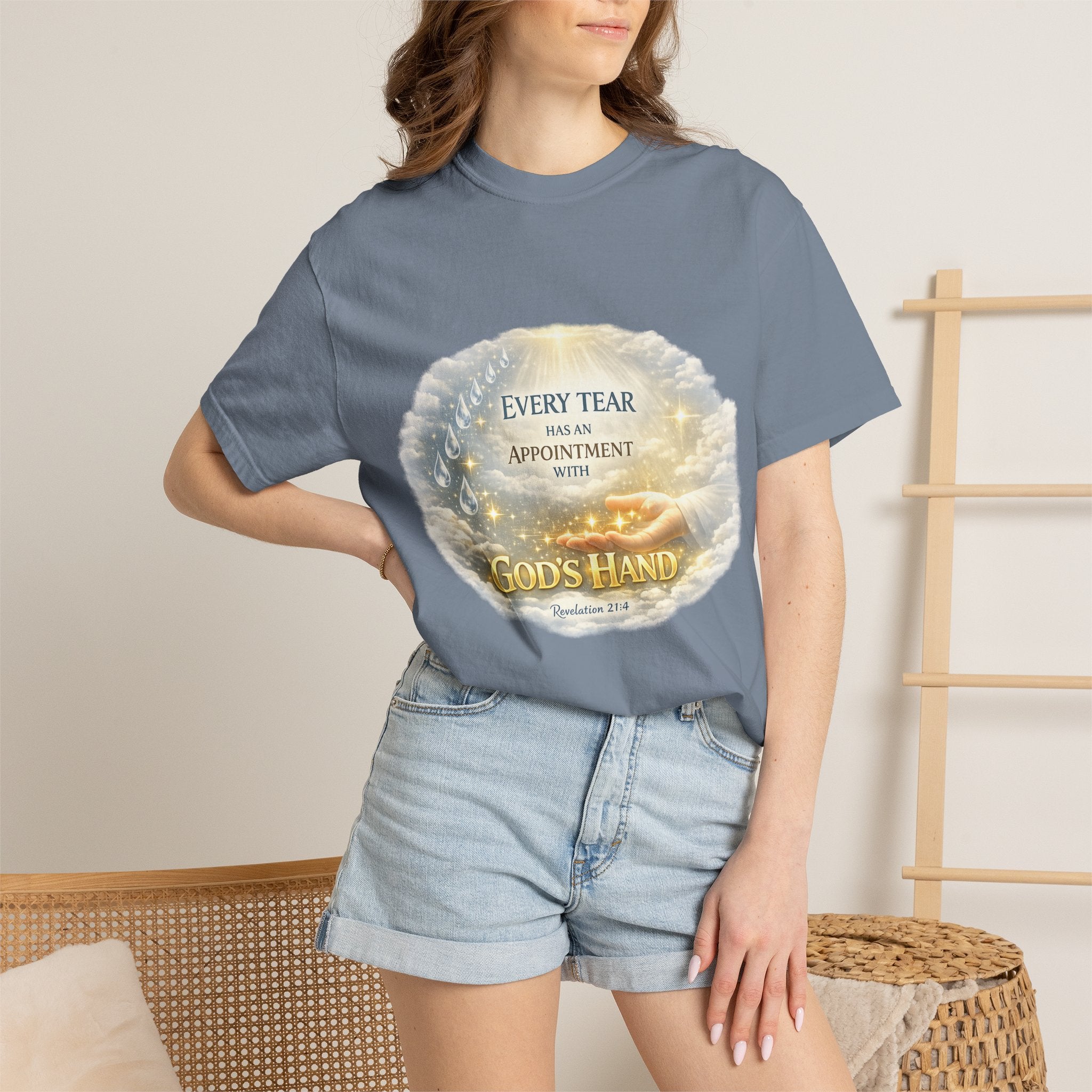 Christian Inspirational T-Shirt – "Every Tear Has an Appointment with God's Hand" Faith Graphic Tee