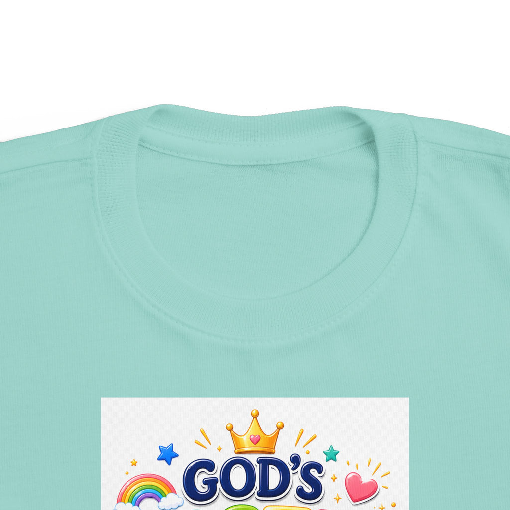Christian Toddler T-Shirt – "God's Masterpiece" Ephesians 2:10 Colorful Kids Scripture Tee