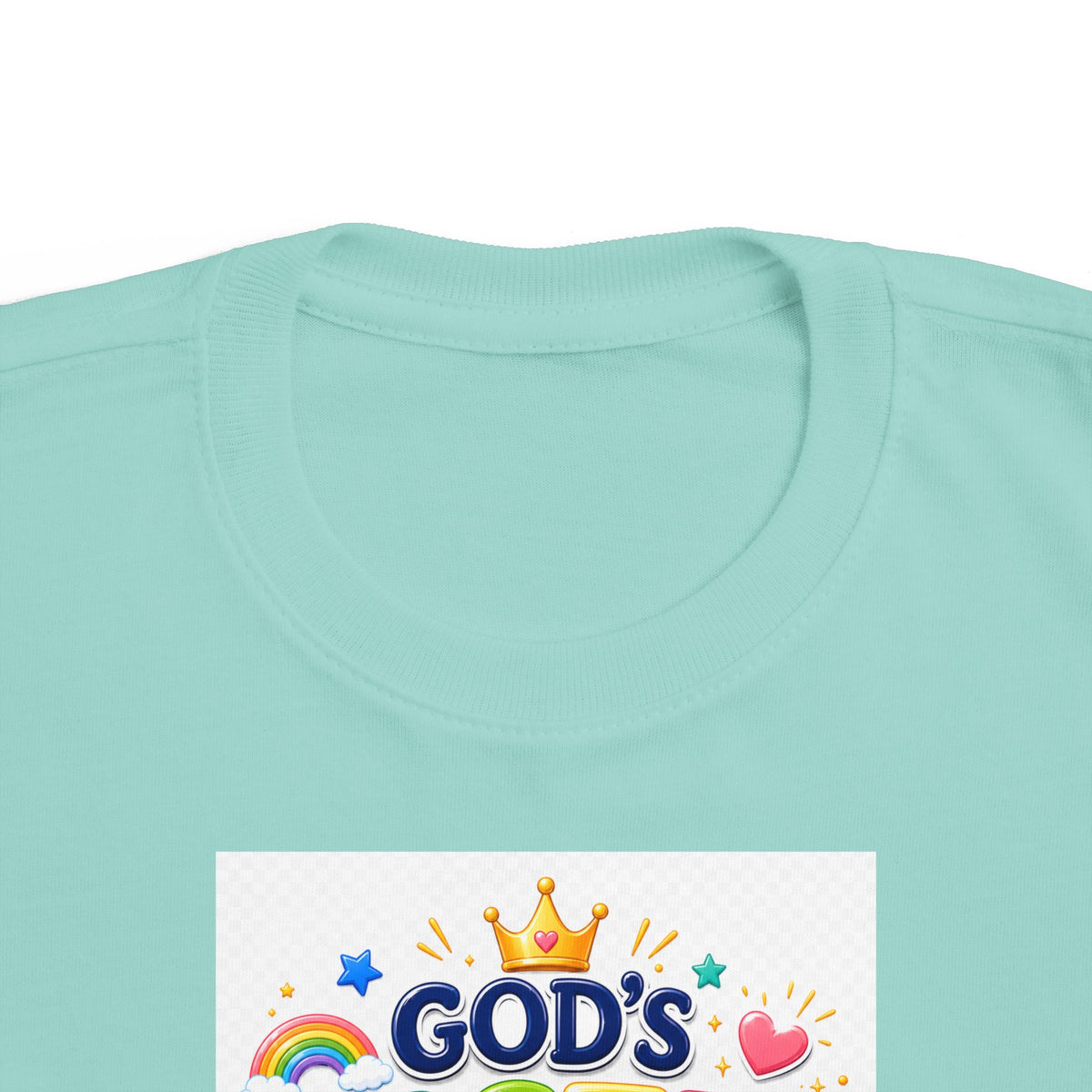 Christian Toddler T-Shirt – "God's Masterpiece" Ephesians 2:10 Colorful Kids Scripture Tee