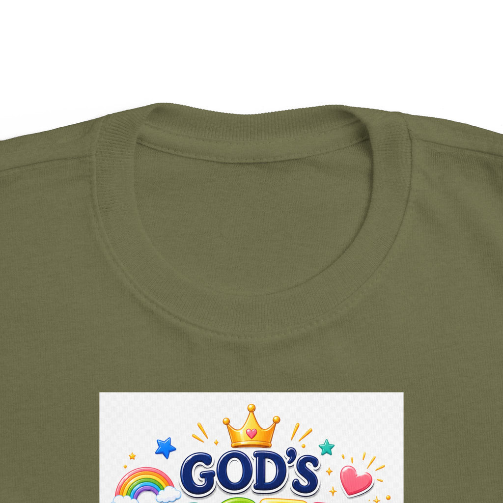 Christian Toddler T-Shirt – "God's Masterpiece" Ephesians 2:10 Colorful Kids Scripture Tee