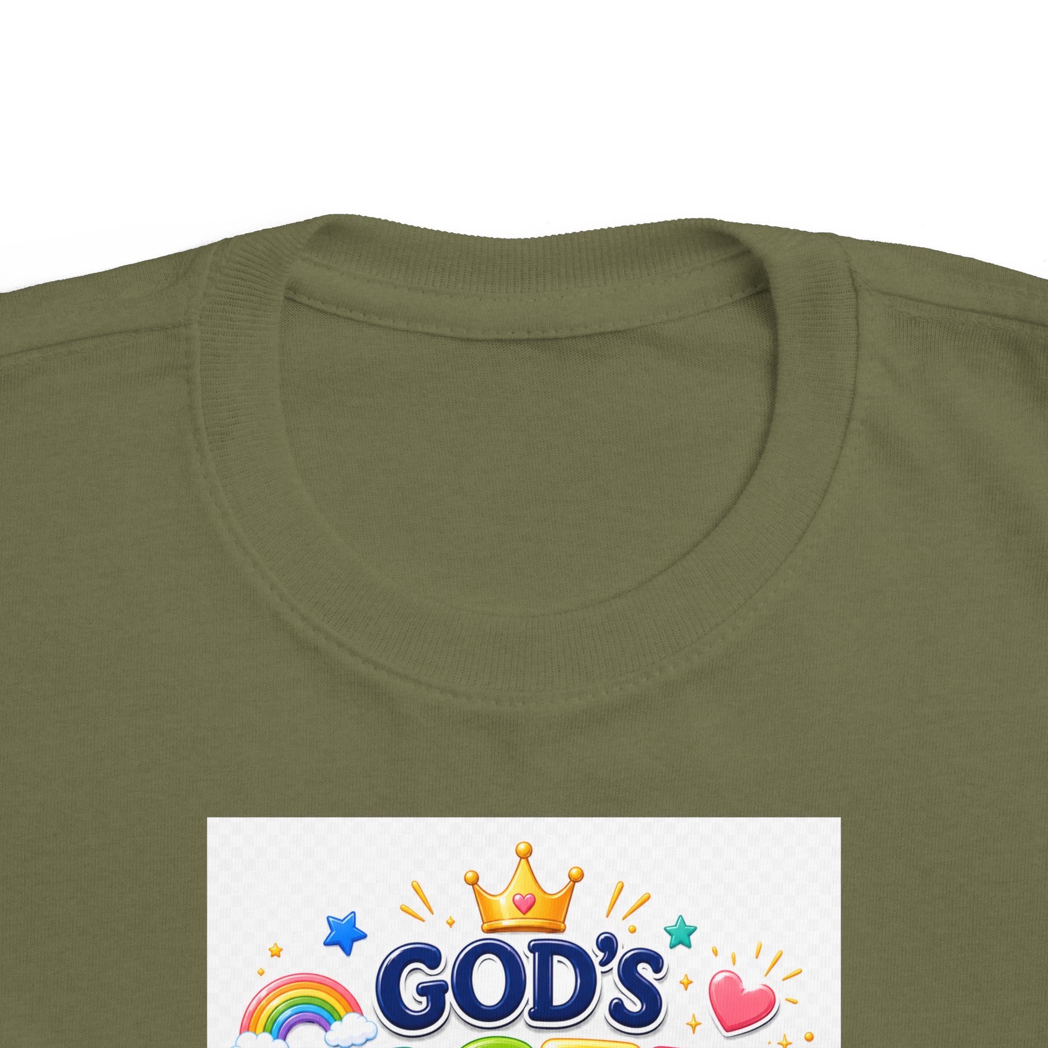 Christian Toddler T-Shirt – "God's Masterpiece" Ephesians 2:10 Colorful Kids Scripture Tee