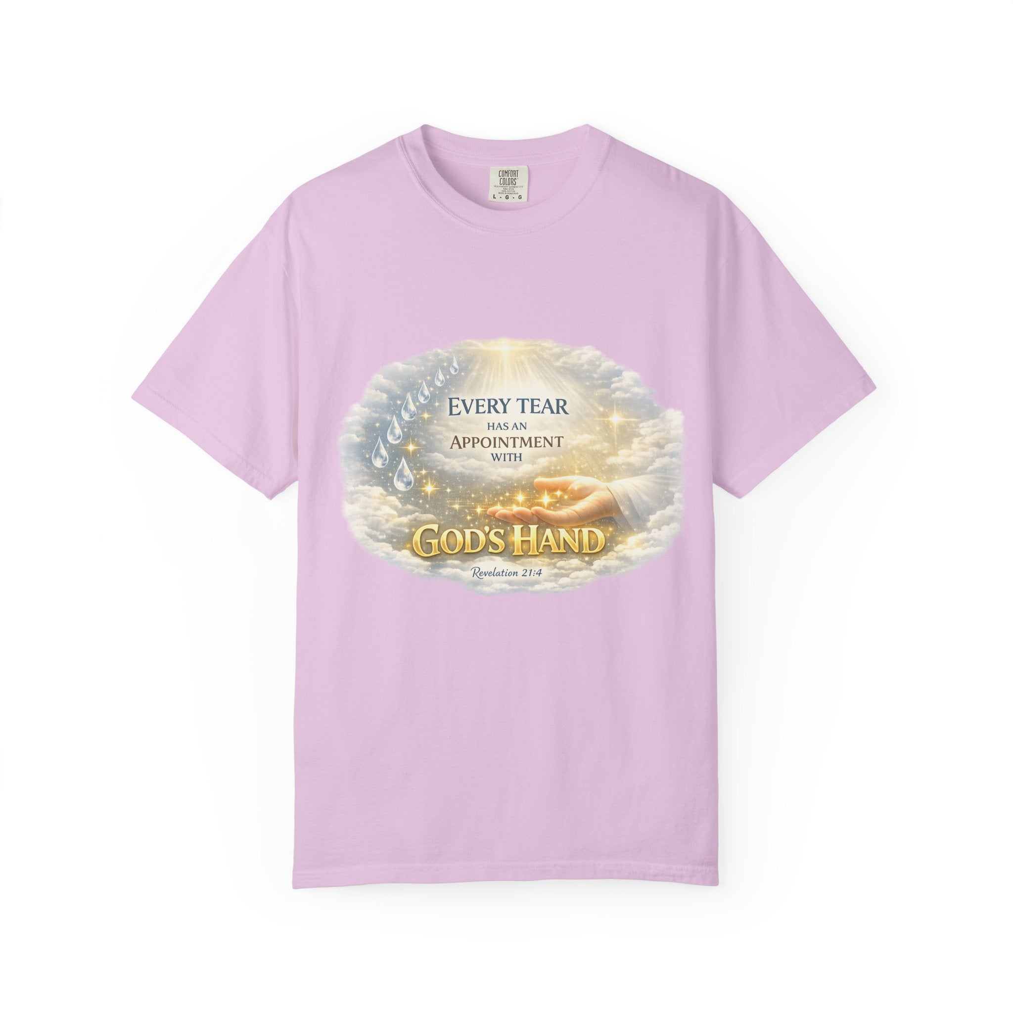 Christian Inspirational T-Shirt – "Every Tear Has an Appointment with God's Hand" Faith Graphic Tee