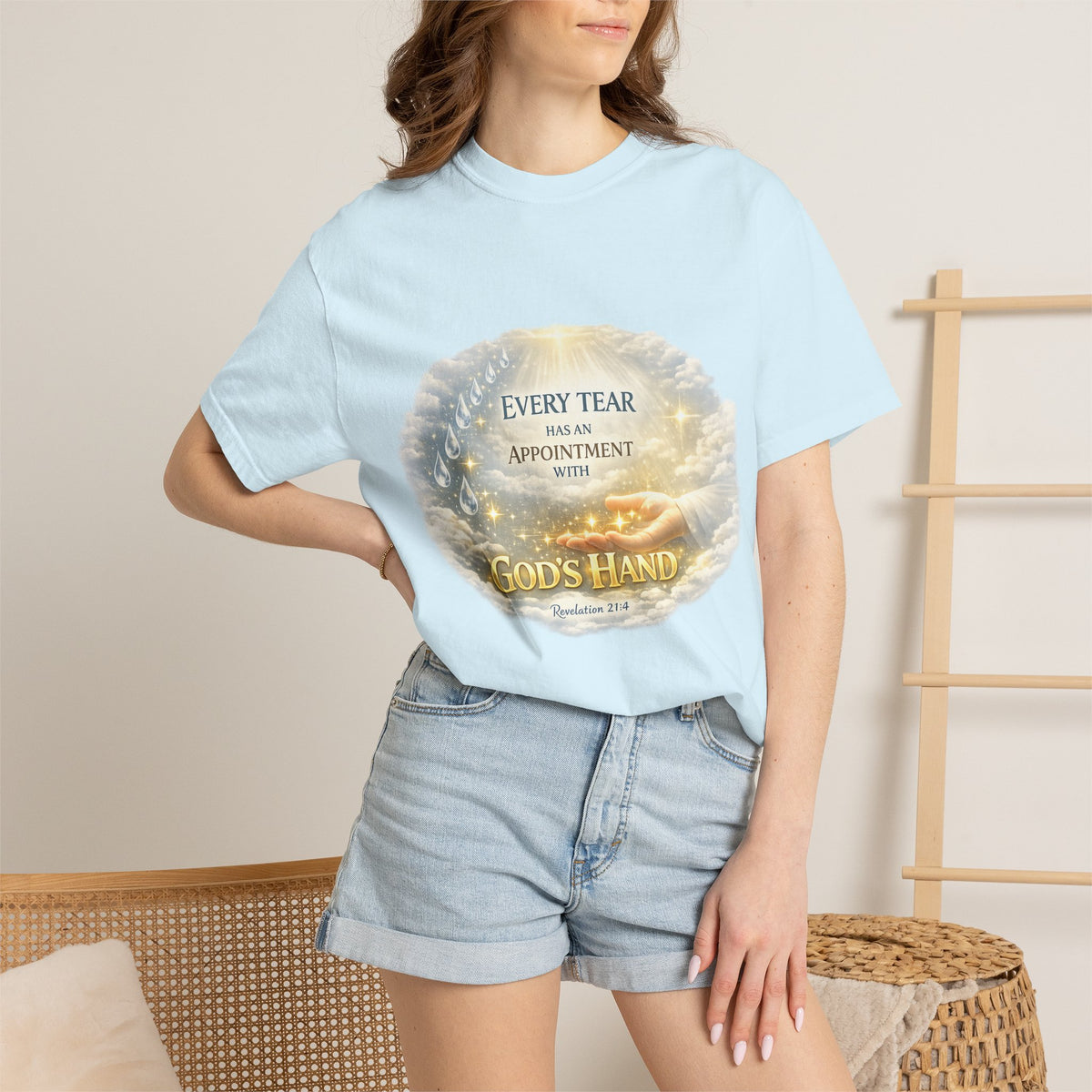 Christian Inspirational T-Shirt – "Every Tear Has an Appointment with God's Hand" Faith Graphic Tee