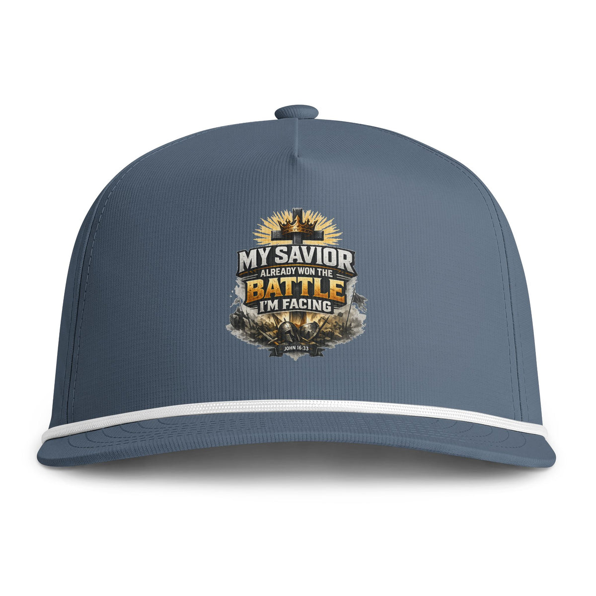 Baseball Cap — "My Savior Already Won This Battle I’m Facing" Christian Faith Hat