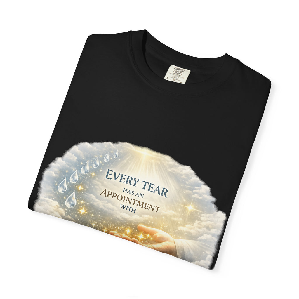 Christian Inspirational T-Shirt – "Every Tear Has an Appointment with God's Hand" Faith Graphic Tee
