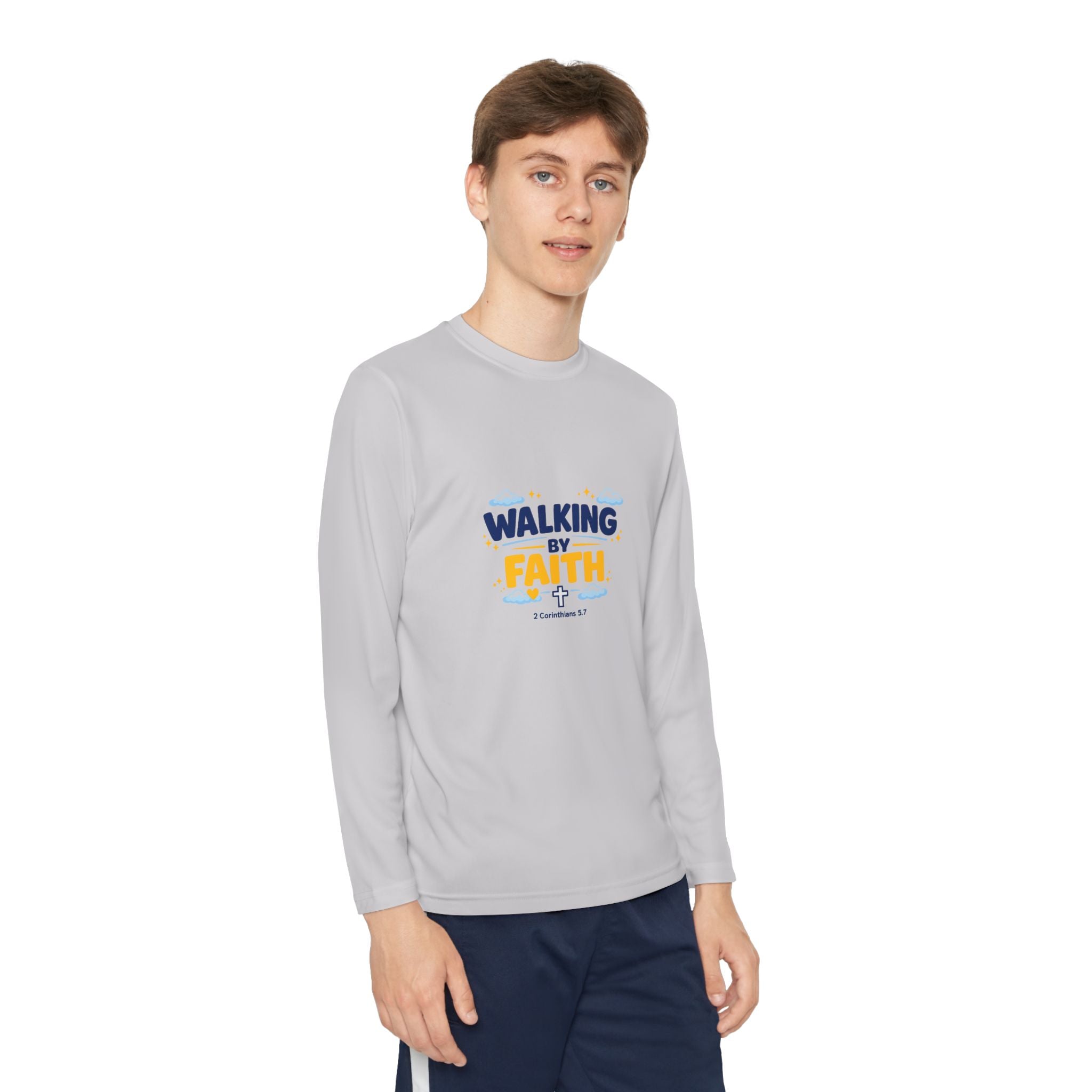 Walking by Faith Youth Long Sleeve Tee