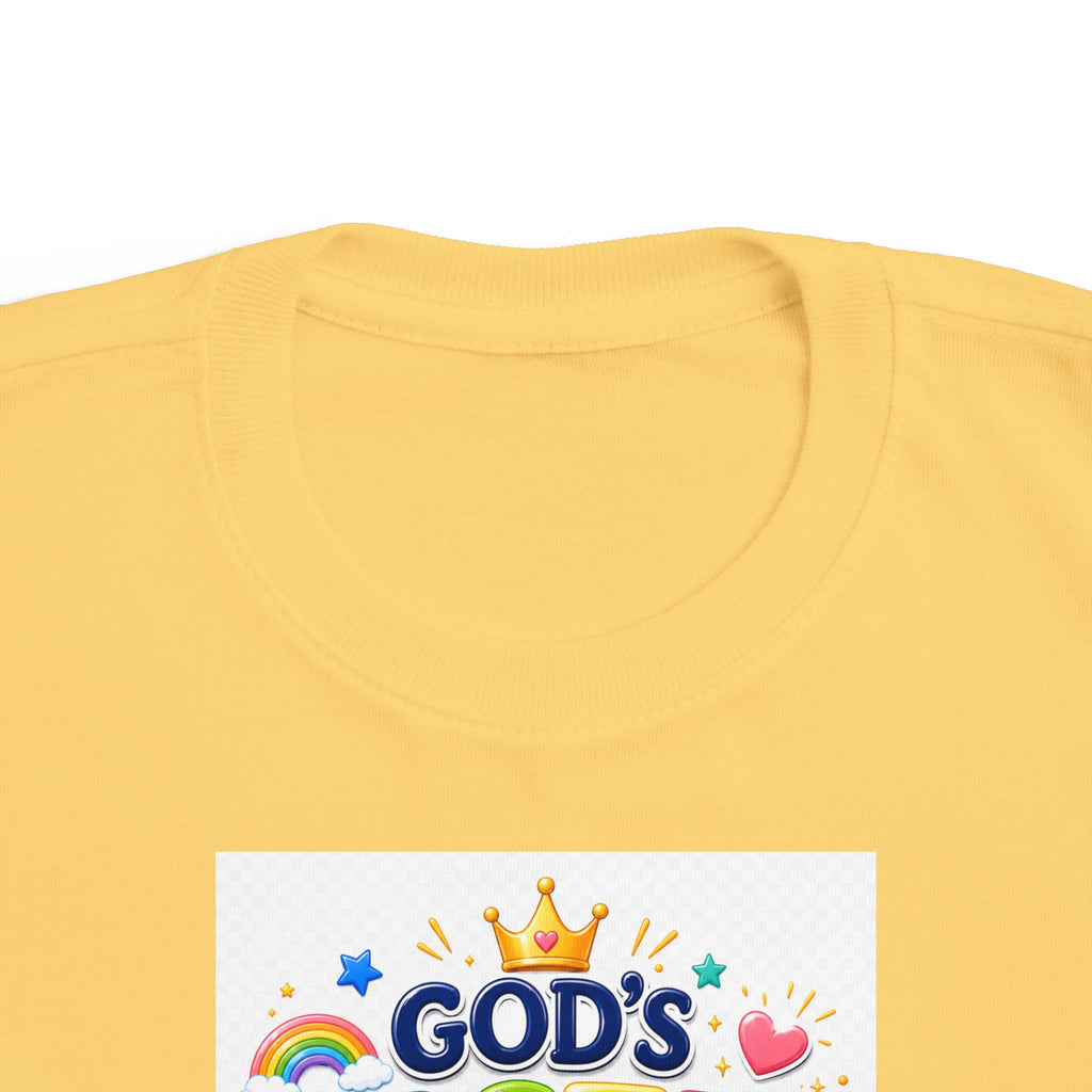 Christian Toddler T-Shirt – "God's Masterpiece" Ephesians 2:10 Colorful Kids Scripture Tee