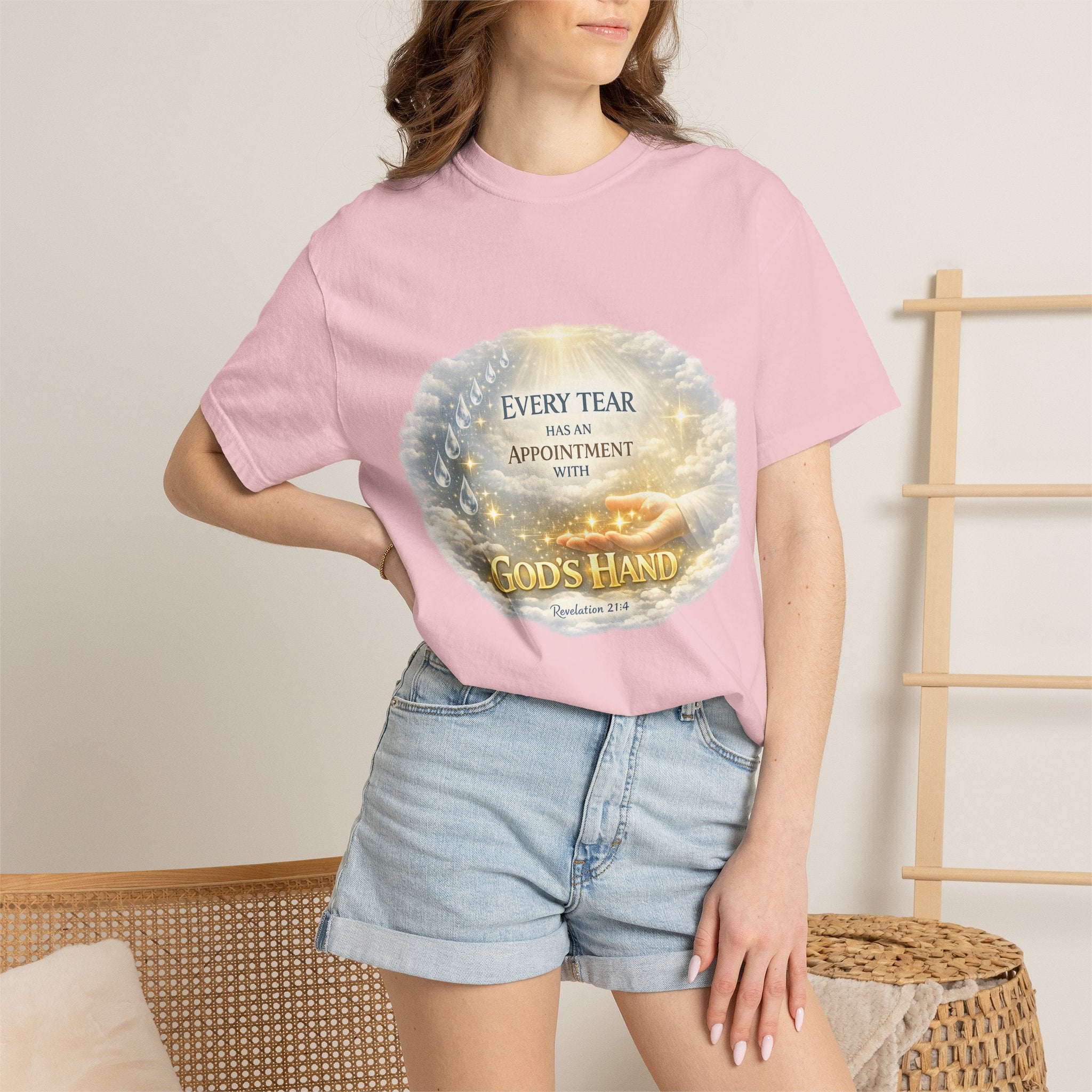 Christian Inspirational T-Shirt – "Every Tear Has an Appointment with God's Hand" Faith Graphic Tee