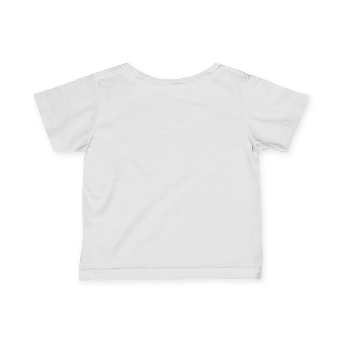 Infant Tee — "Jesus Loves Me" Colorful Christian Baby Shirt (Romans 5:8)