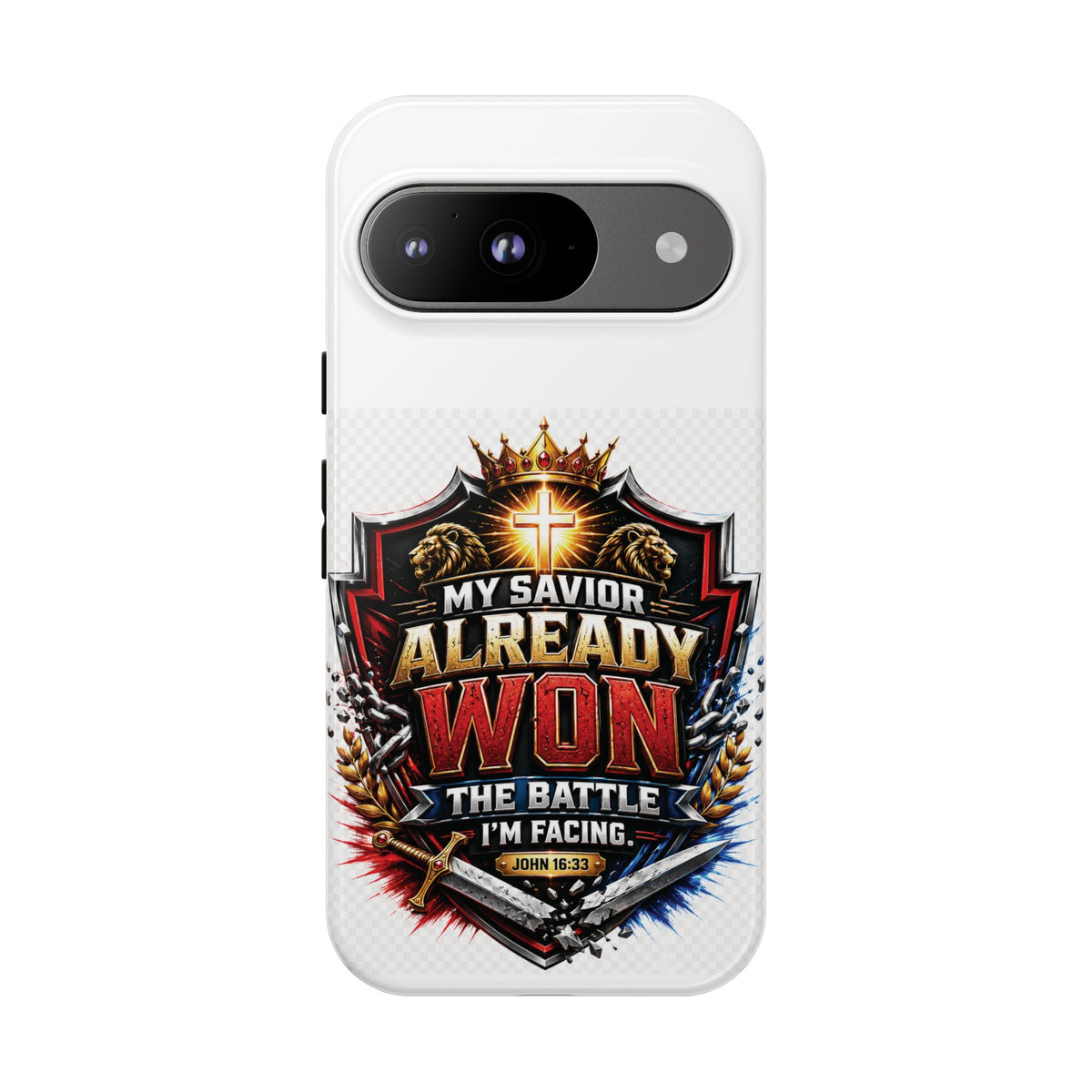 Phone Case - "My Savior Already Won" Christian Faith Protective Tough Case