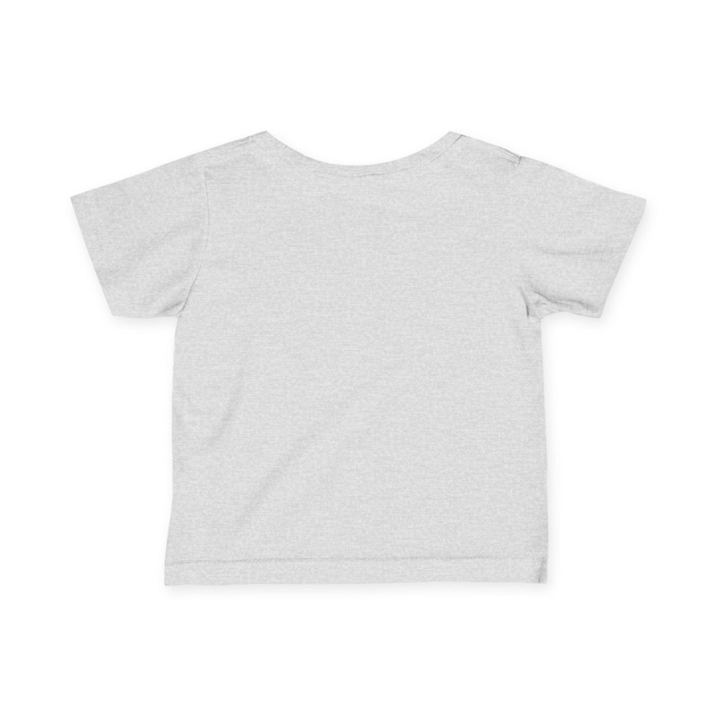 Infant Tee — "Jesus Loves Me" Colorful Christian Baby Shirt (Romans 5:8)