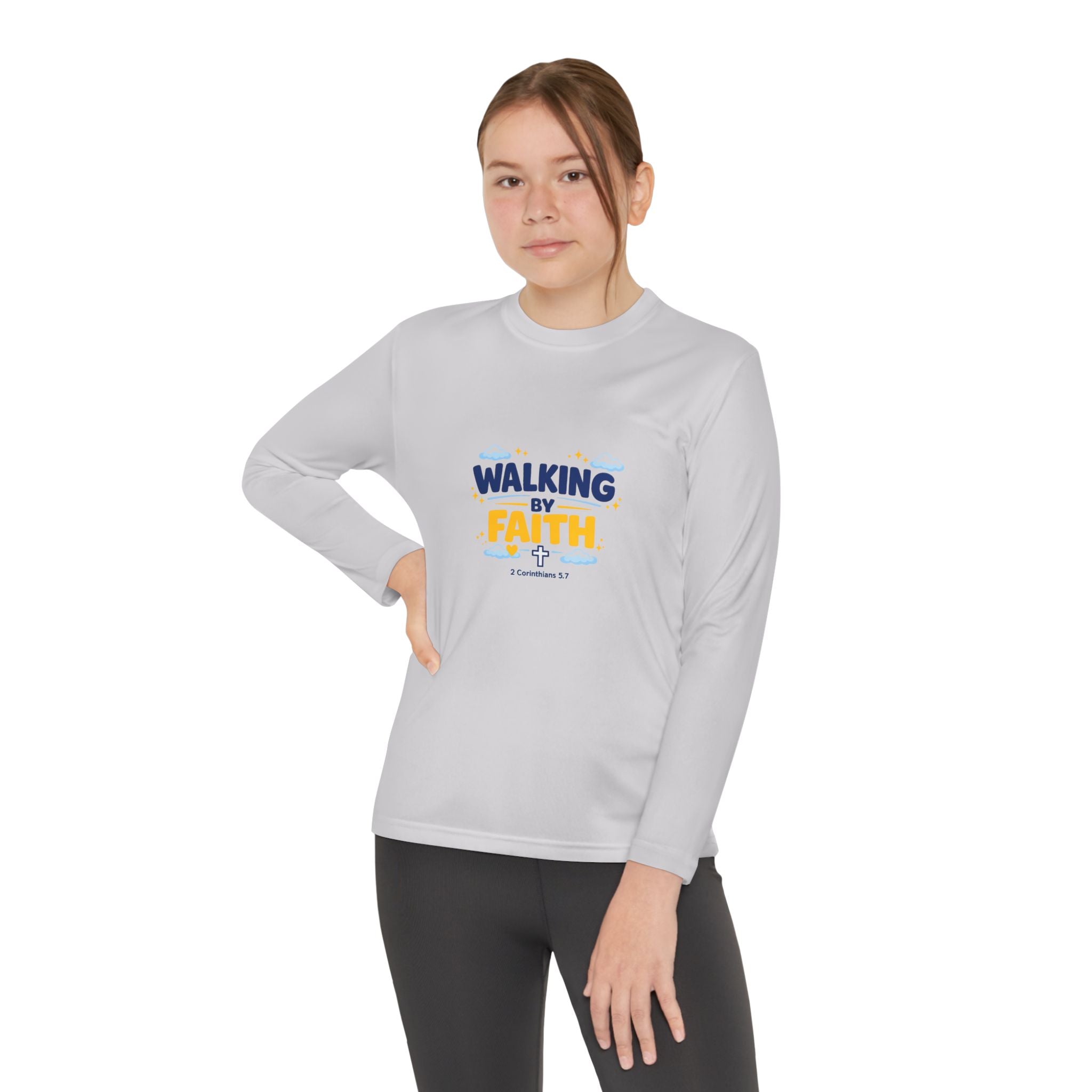 Walking by Faith Youth Long Sleeve Tee