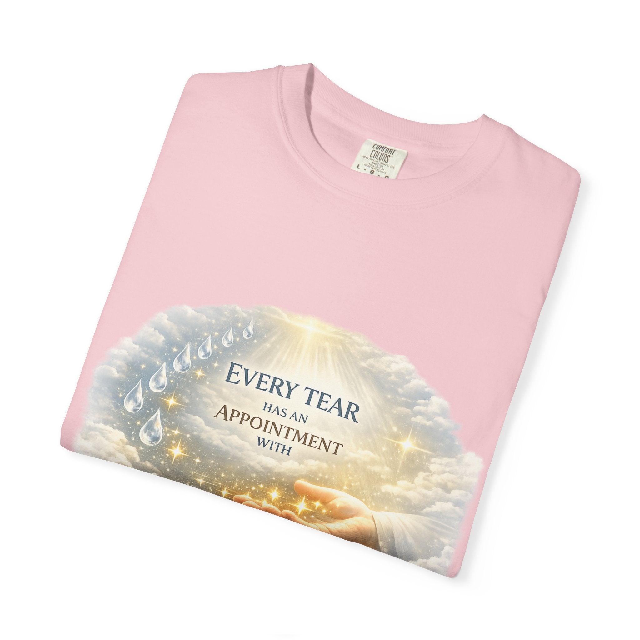 Christian Inspirational T-Shirt – "Every Tear Has an Appointment with God's Hand" Faith Graphic Tee
