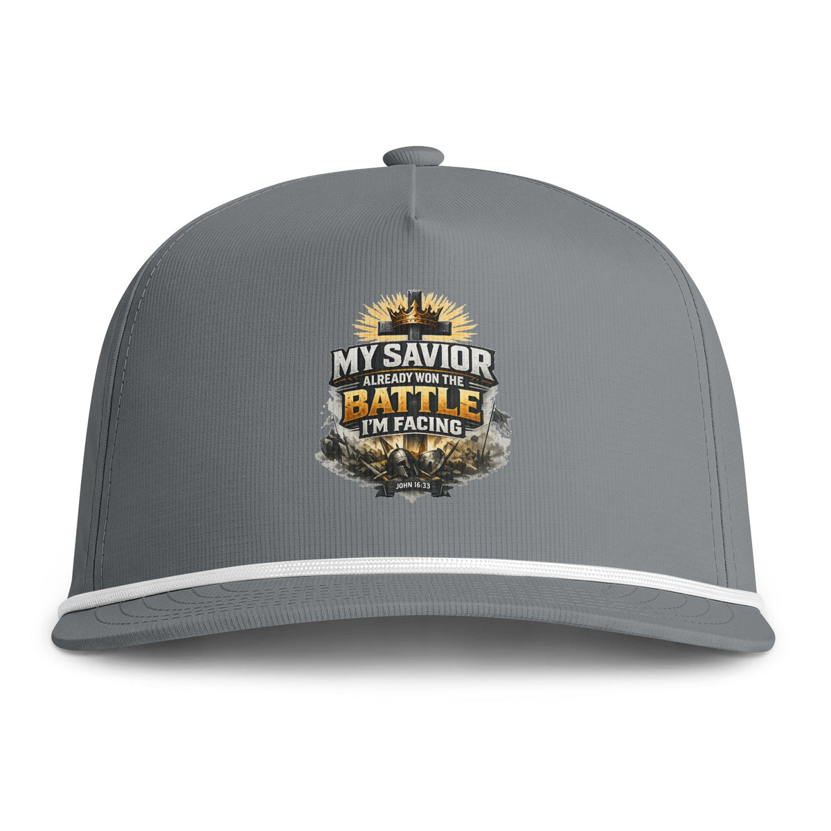Baseball Cap — "My Savior Already Won This Battle I’m Facing" Christian Faith Hat