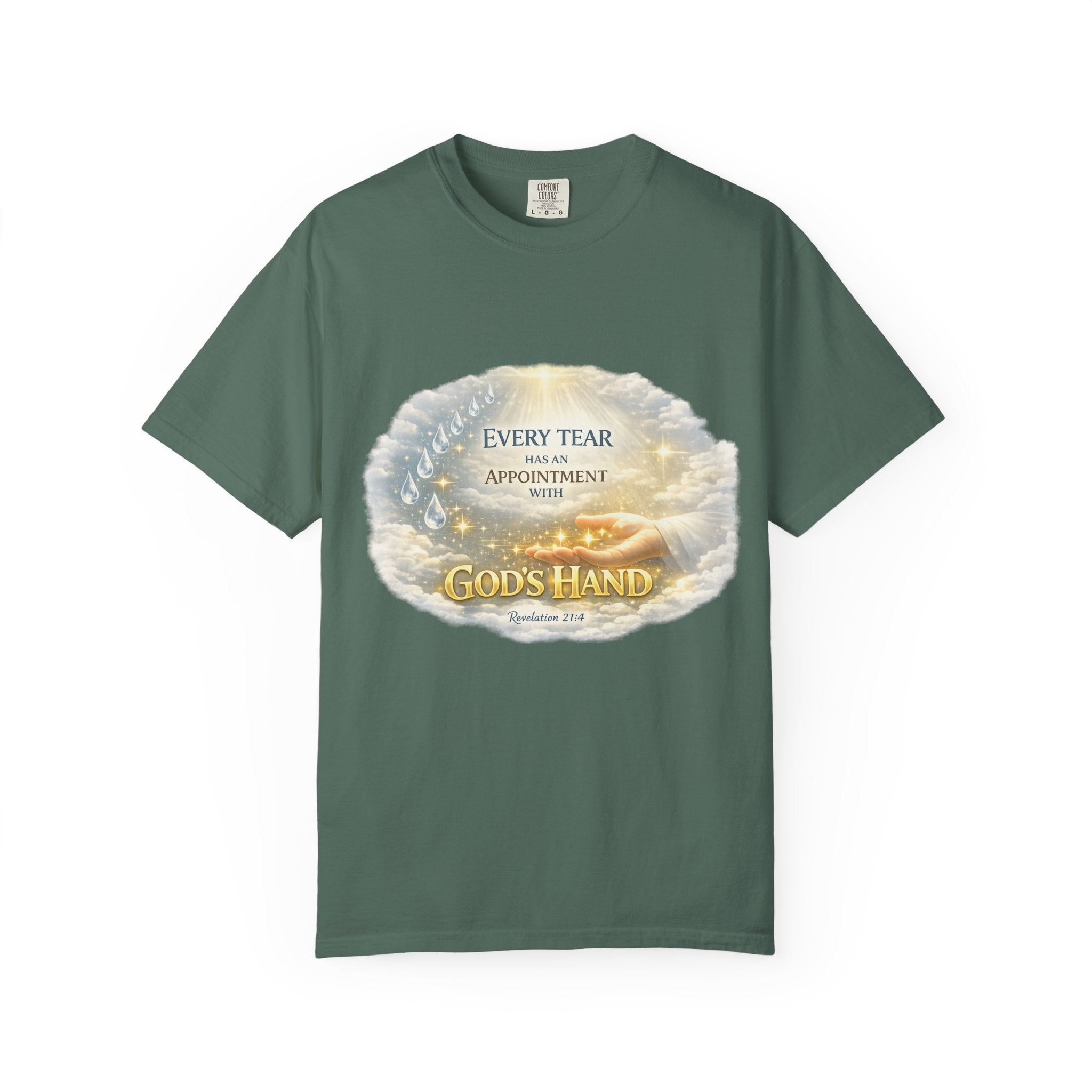 Christian Inspirational T-Shirt – "Every Tear Has an Appointment with God's Hand" Faith Graphic Tee