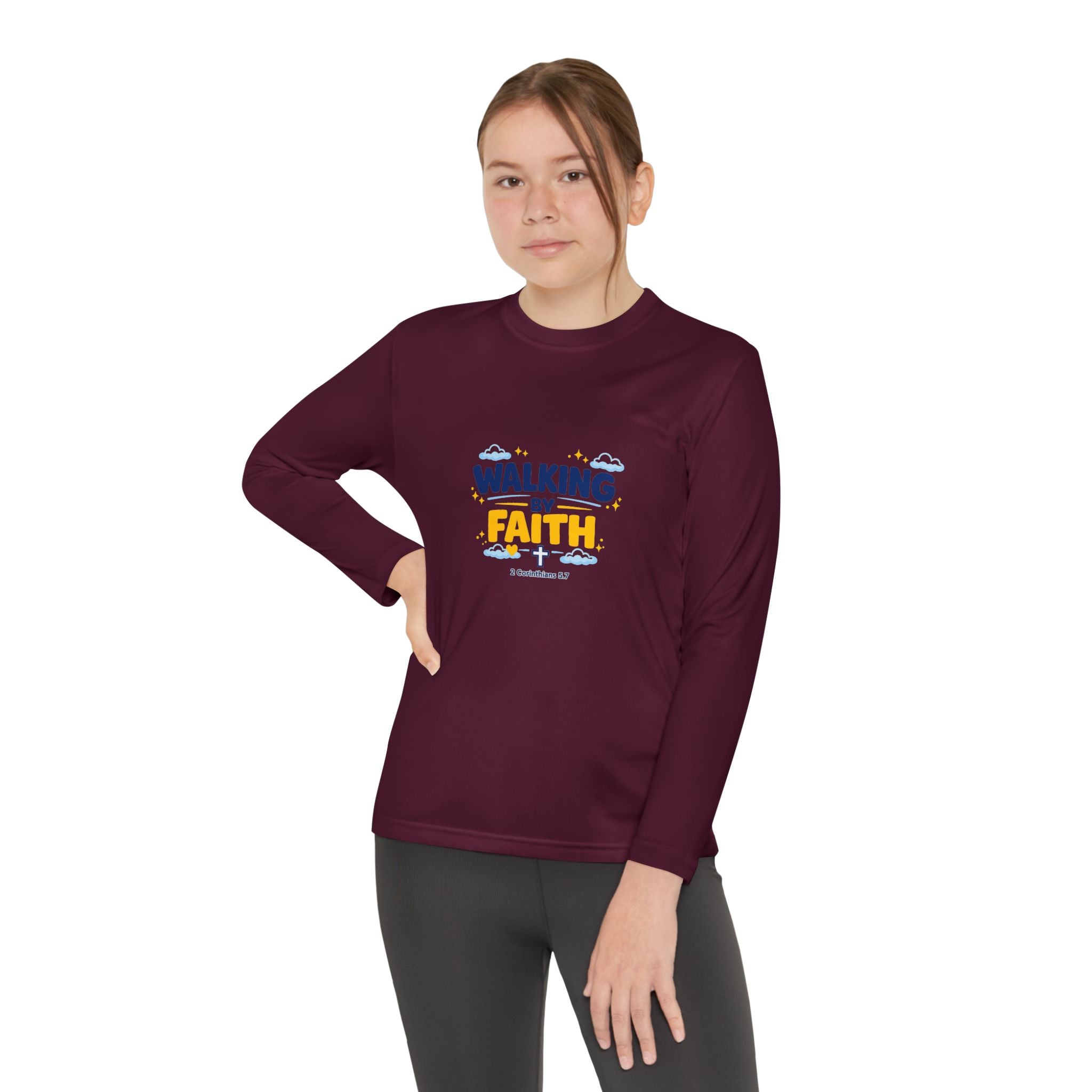 Walking by Faith Youth Long Sleeve Tee