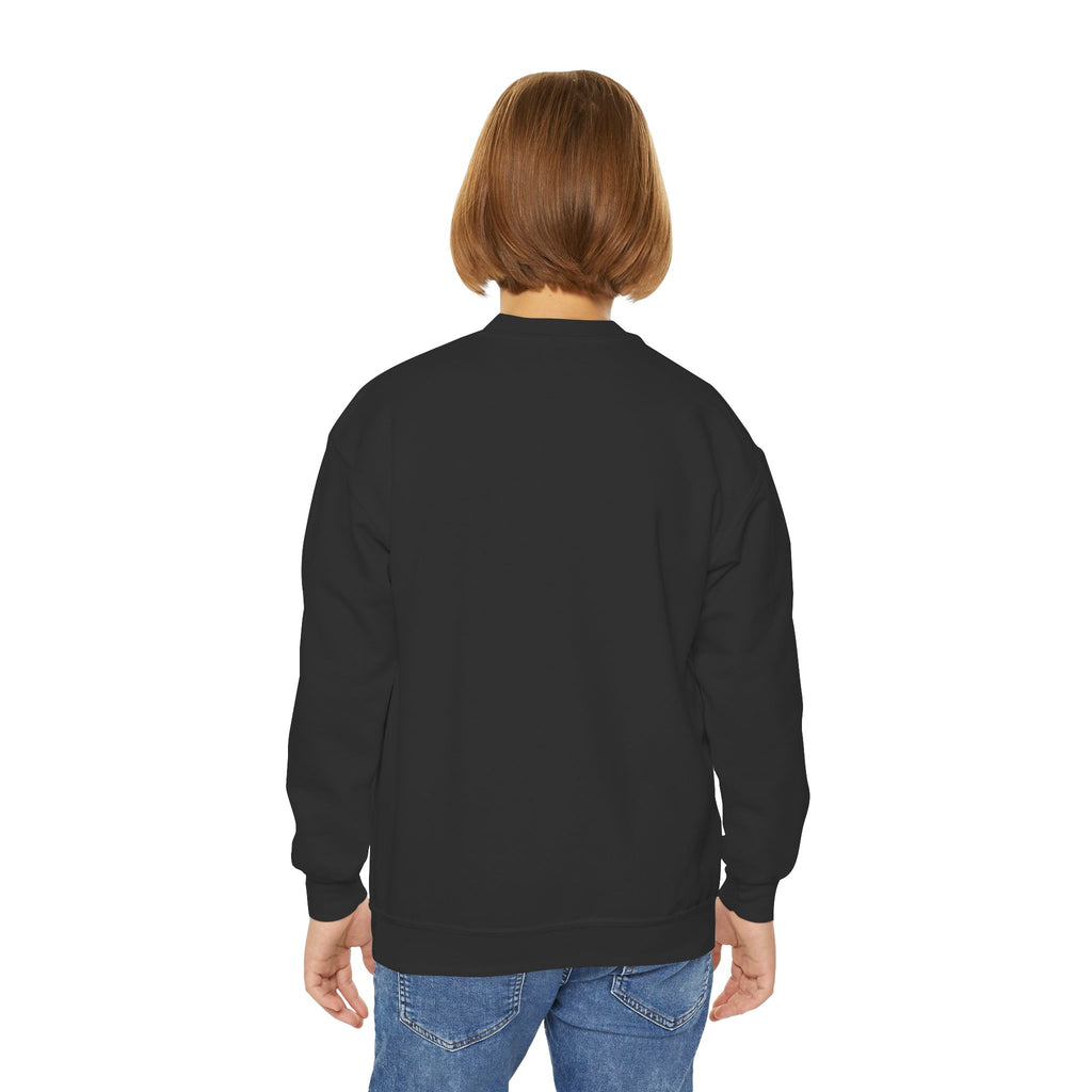 Christian Kids Crewneck Sweatshirt – "The Joy of the Lord Is My Strength" Colorful Floral Faith Pullover