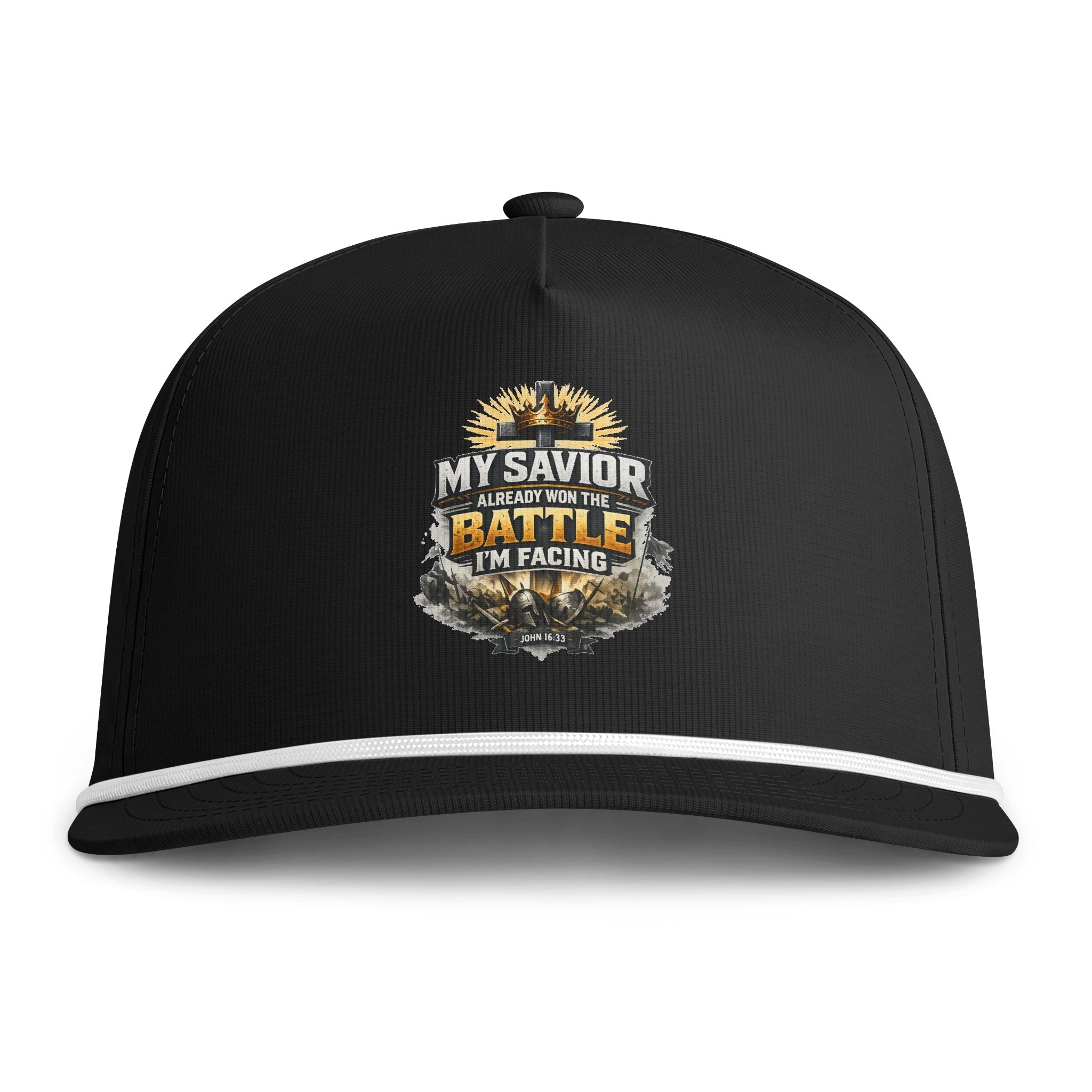 Baseball Cap — "My Savior Already Won This Battle I’m Facing" Christian Faith Hat