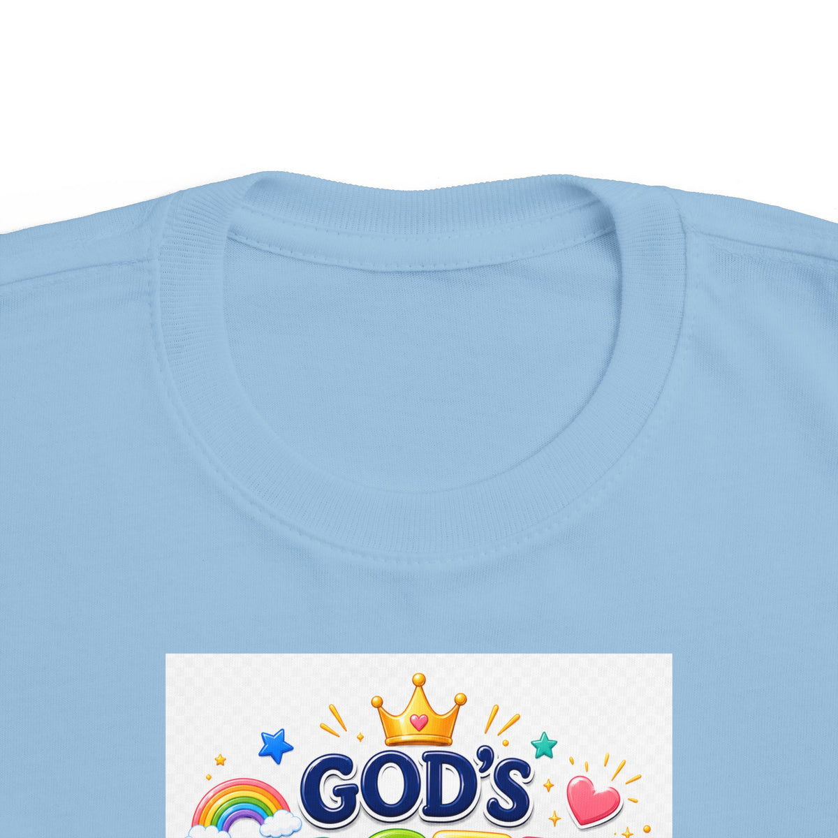 Christian Toddler T-Shirt – "God's Masterpiece" Ephesians 2:10 Colorful Kids Scripture Tee