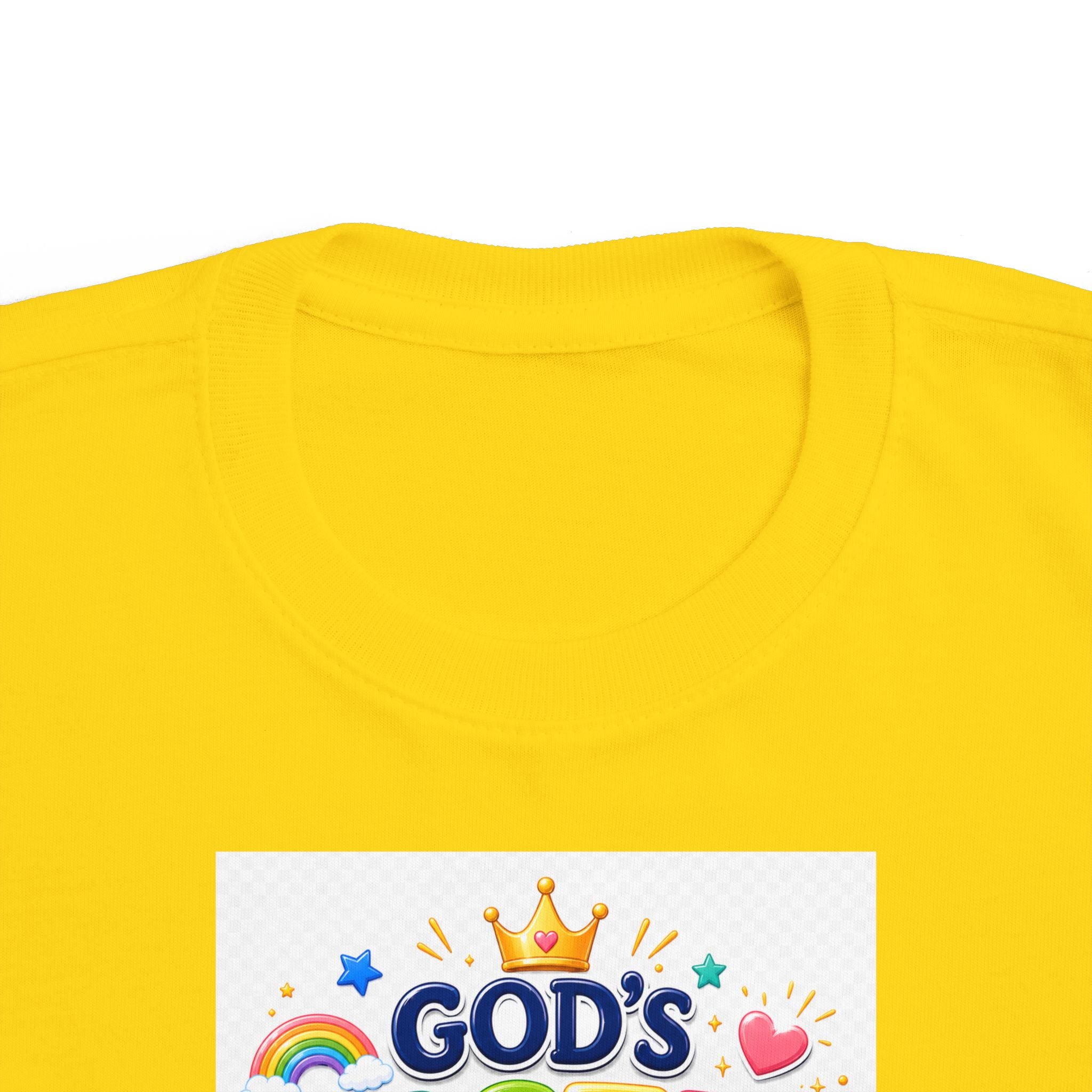 Christian Toddler T-Shirt – "God's Masterpiece" Ephesians 2:10 Colorful Kids Scripture Tee