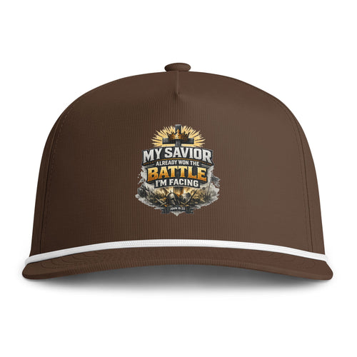 Baseball Cap — "My Savior Already Won This Battle I’m Facing" Christian Faith Hat