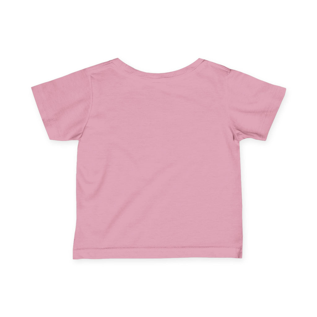 Infant Tee — "Jesus Loves Me" Colorful Christian Baby Shirt (Romans 5:8)