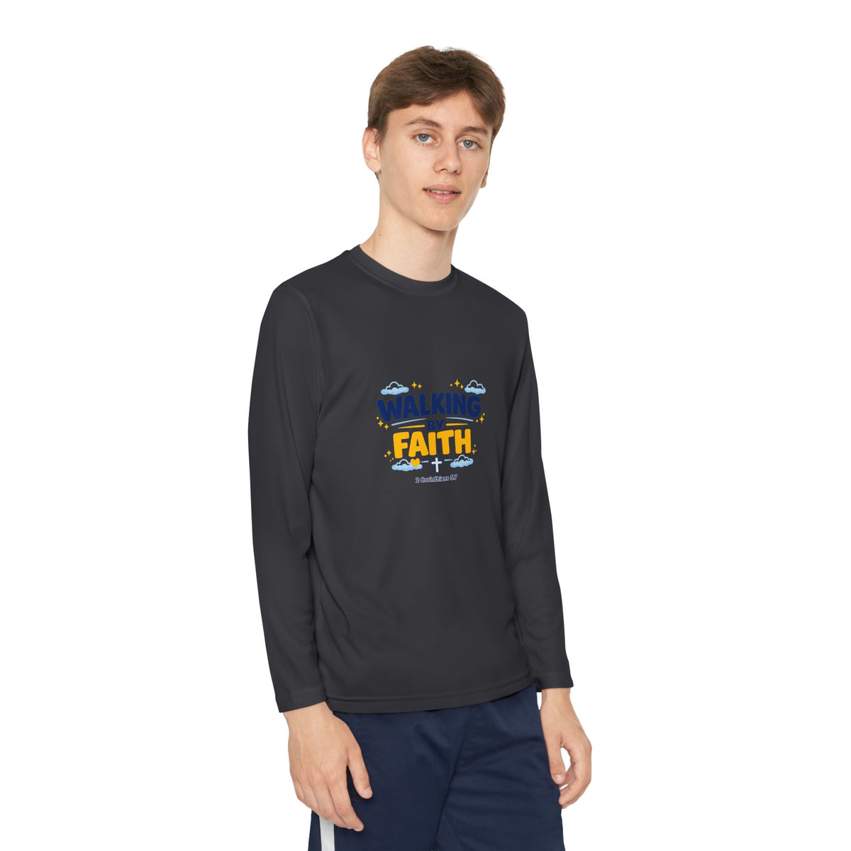 Walking by Faith Youth Long Sleeve Tee