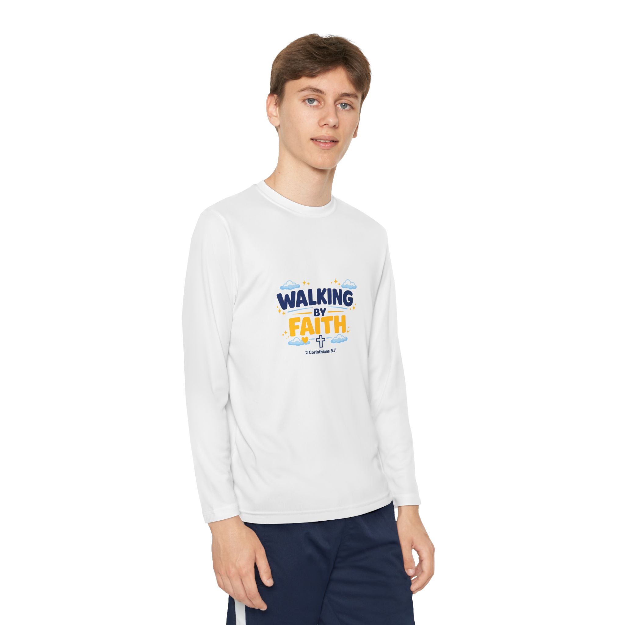 Walking by Faith Youth Long Sleeve Tee