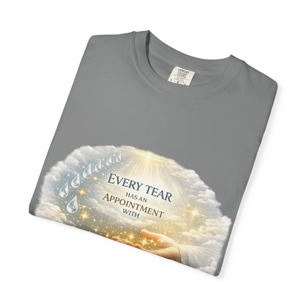 Christian Inspirational T-Shirt – "Every Tear Has an Appointment with God's Hand" Faith Graphic Tee