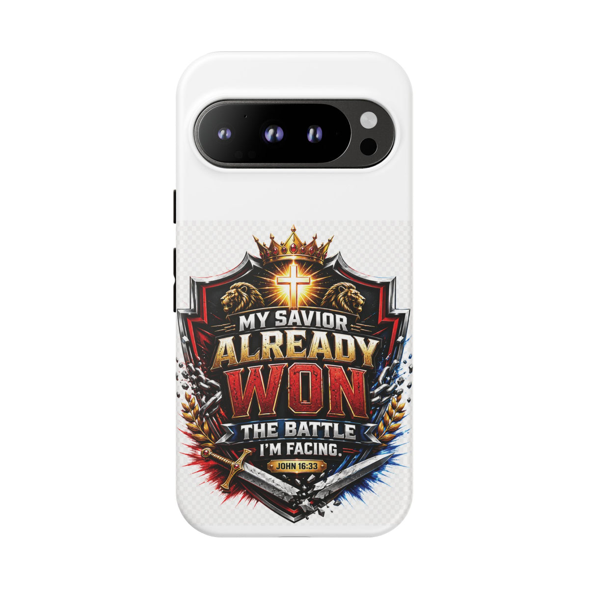 Phone Case - "My Savior Already Won" Christian Faith Protective Tough Case