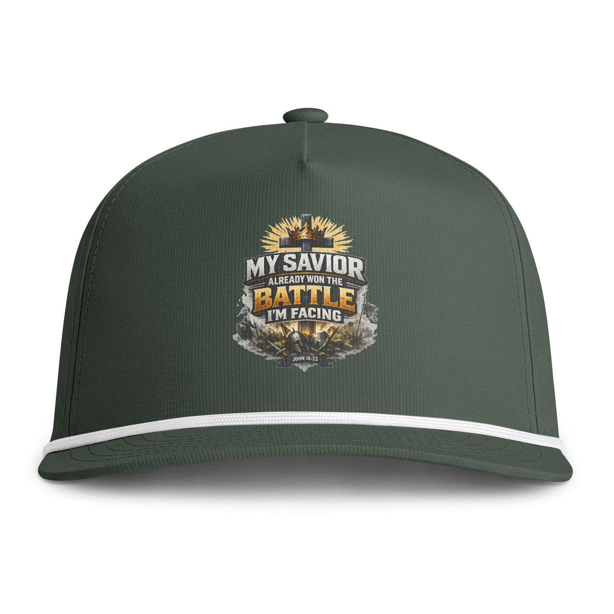 Baseball Cap — "My Savior Already Won This Battle I’m Facing" Christian Faith Hat